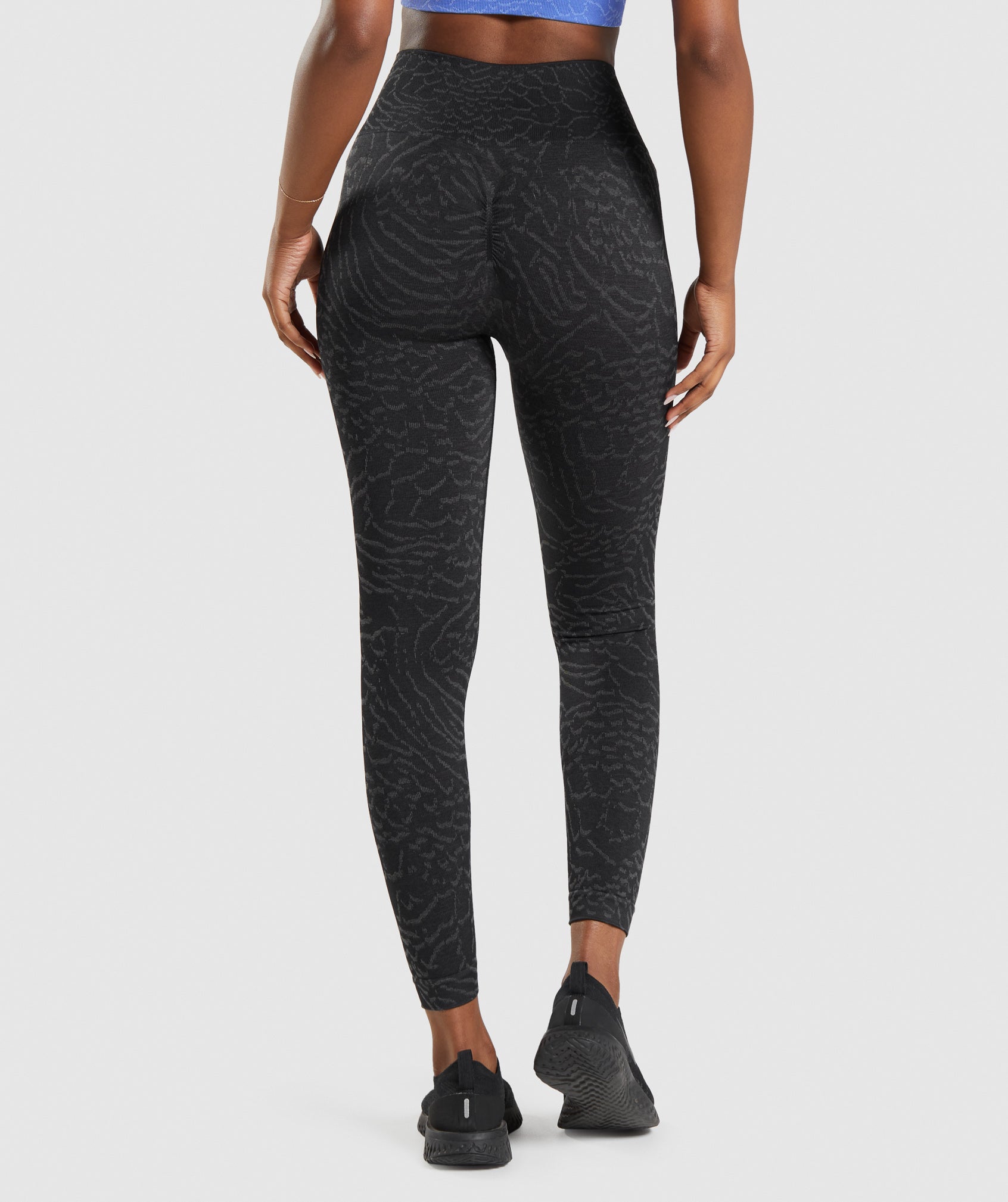 Black Women's Gymshark Adapt Animal Seamless Leggings | IWELBD-532