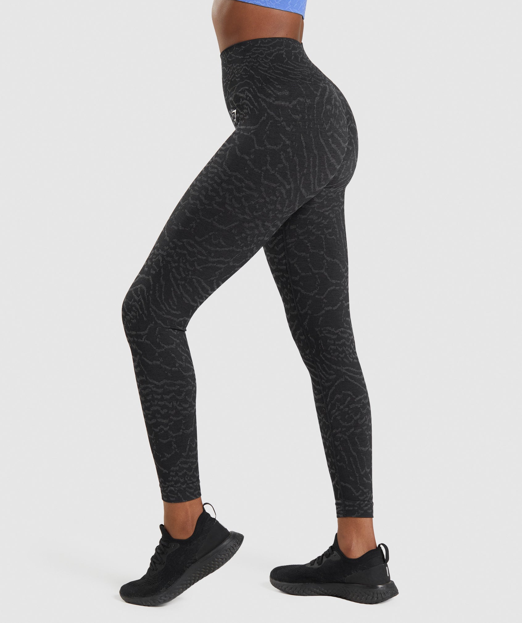 Black Women's Gymshark Adapt Animal Seamless Leggings | IWELBD-532