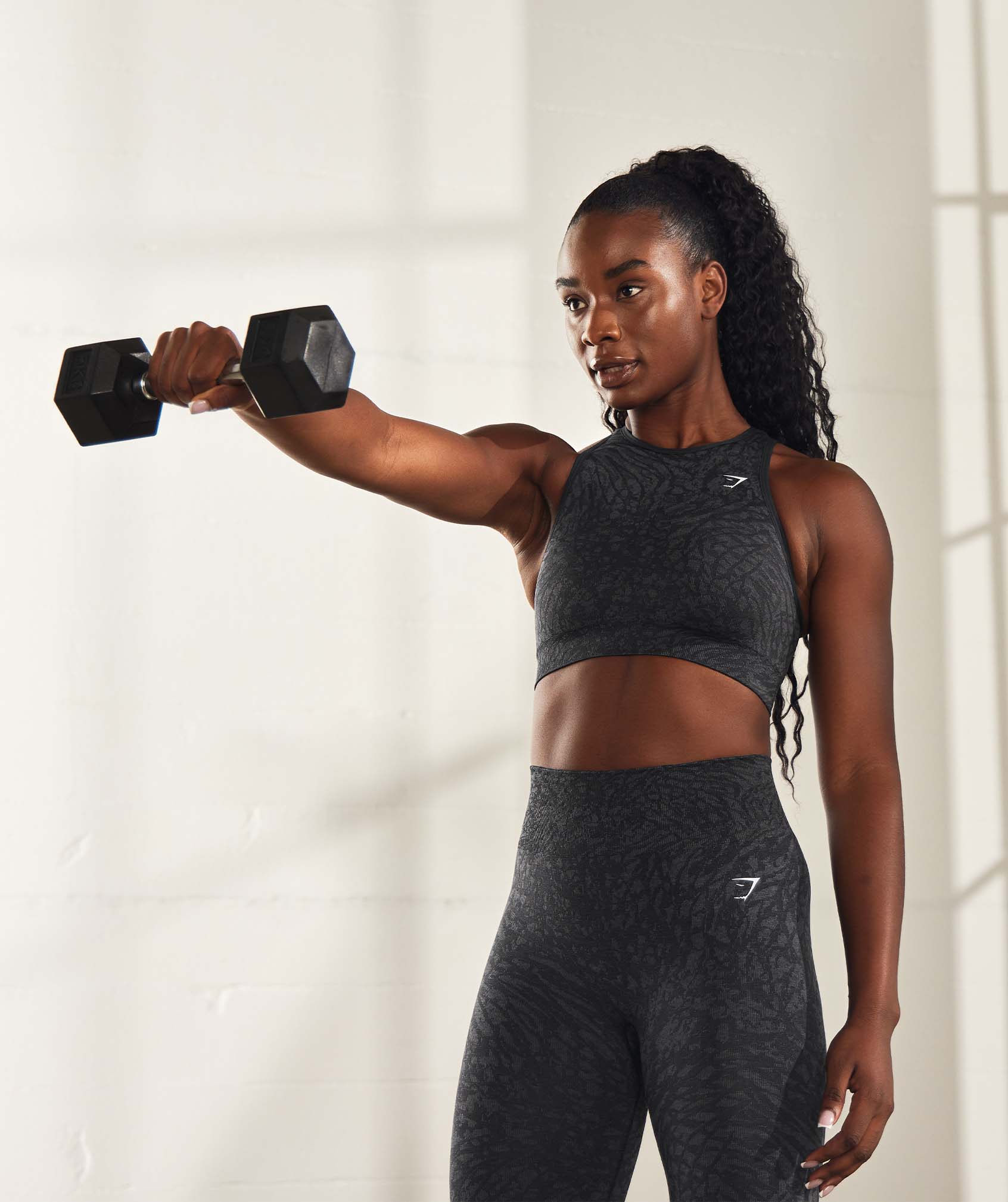 Black Women's Gymshark Adapt Animal Seamless Sports Bra | QRNPAS-513