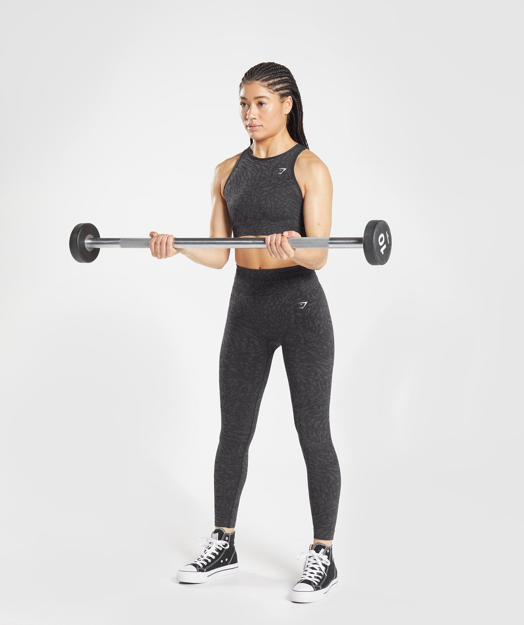 Black Women's Gymshark Adapt Animal Seamless Sports Bra | QRNPAS-513