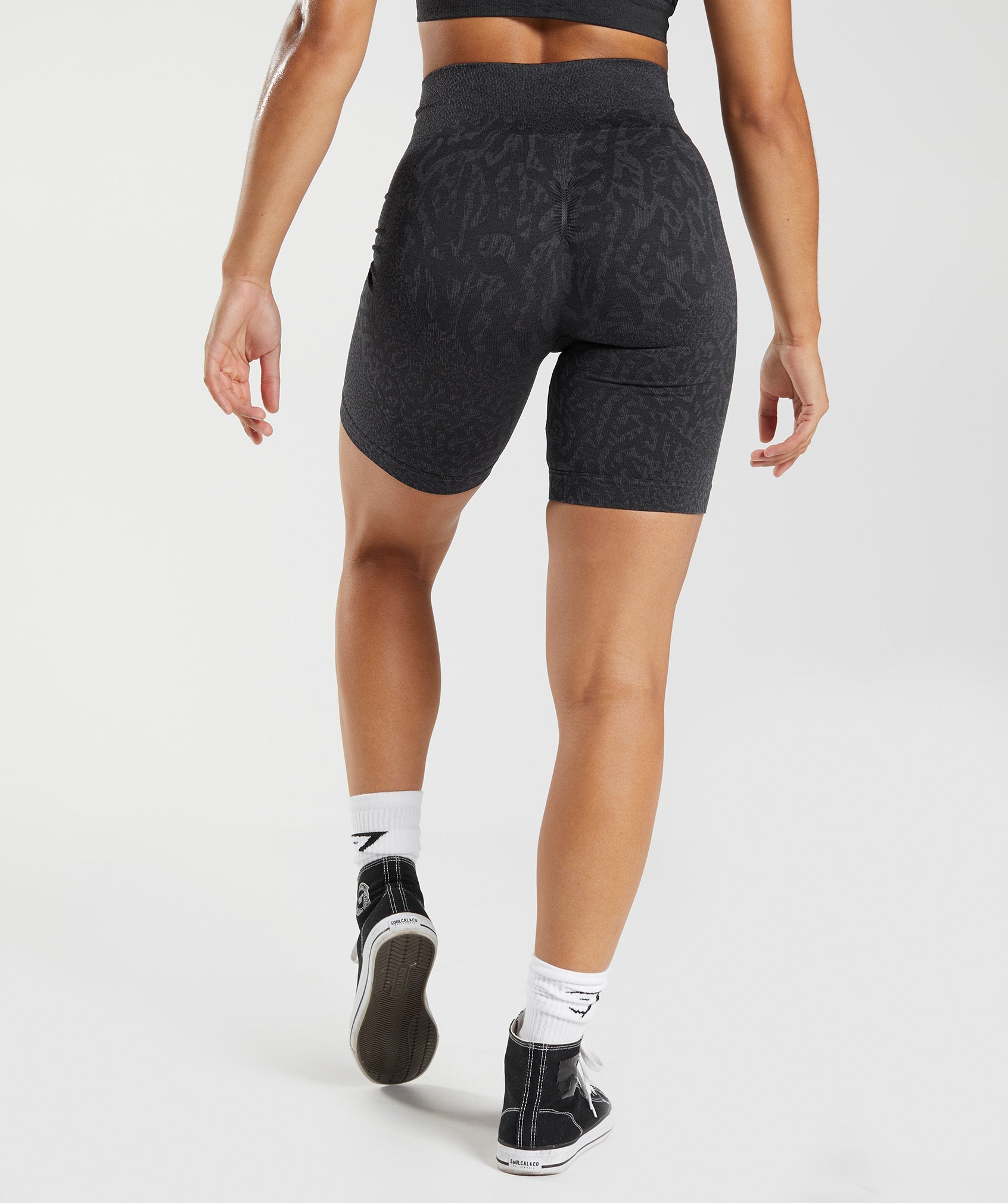 Black Women's Gymshark Adapt Animal Seamless Cycling Shorts | YICSRO-195