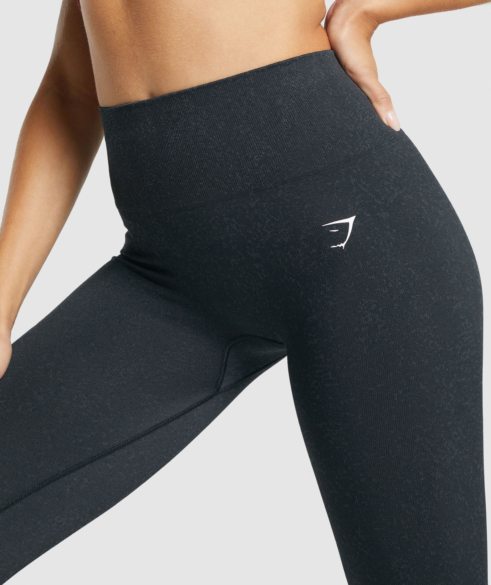 Black Women's Gymshark Adapt Fleck Seamless Leggings | ZGBULN-014