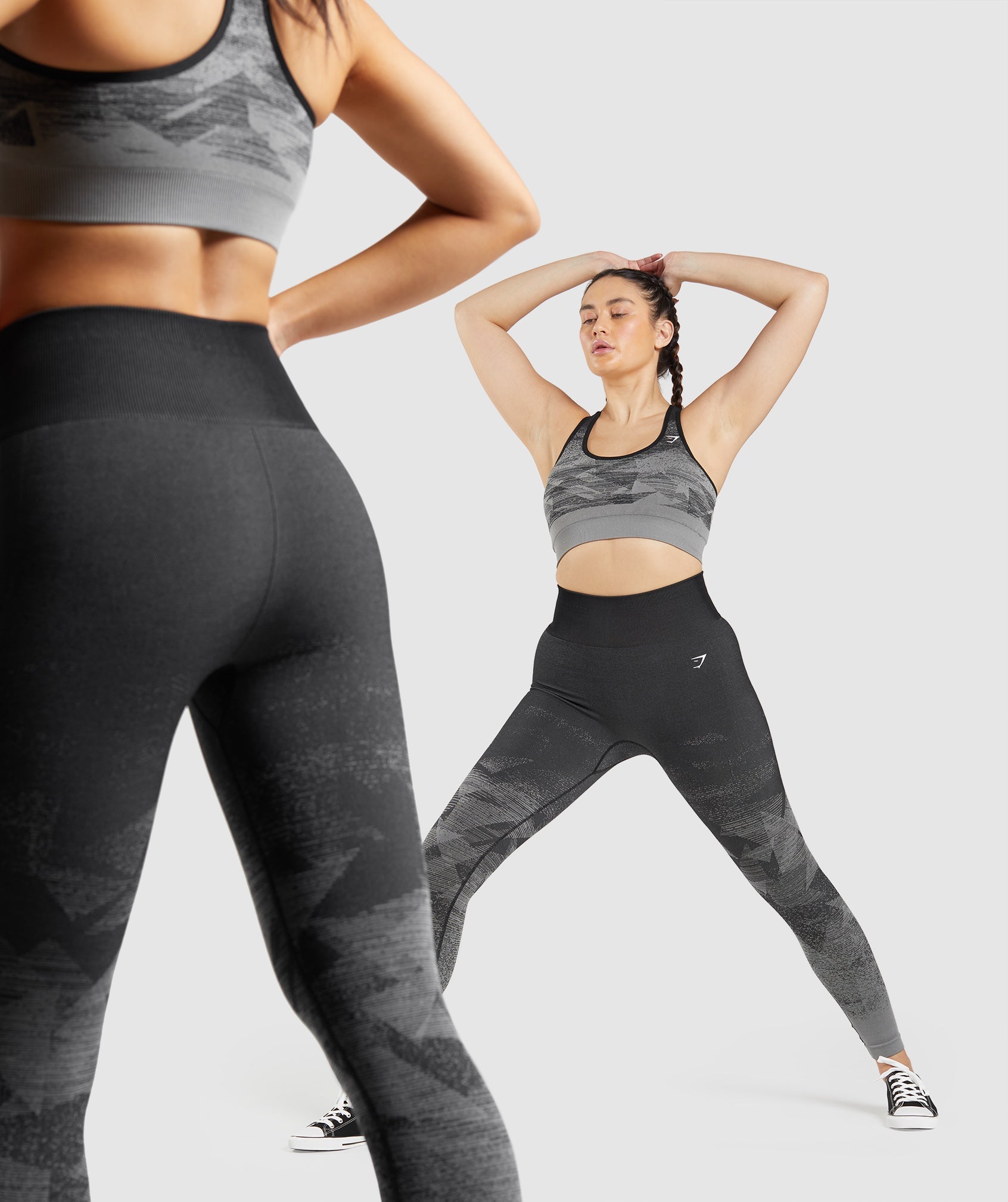 Black Women's Gymshark Adapt Ombre Seamless Leggings | LQJSHC-952