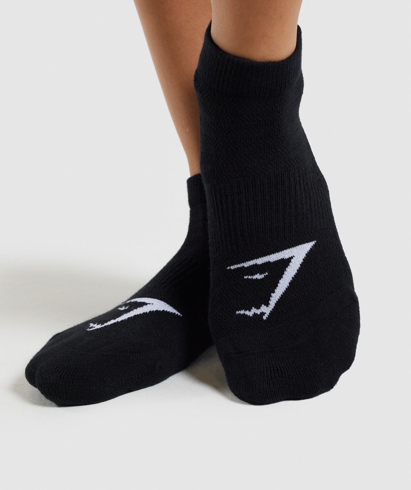 Black Women's Gymshark Ankle 3pk Socks | NAGEYT-129