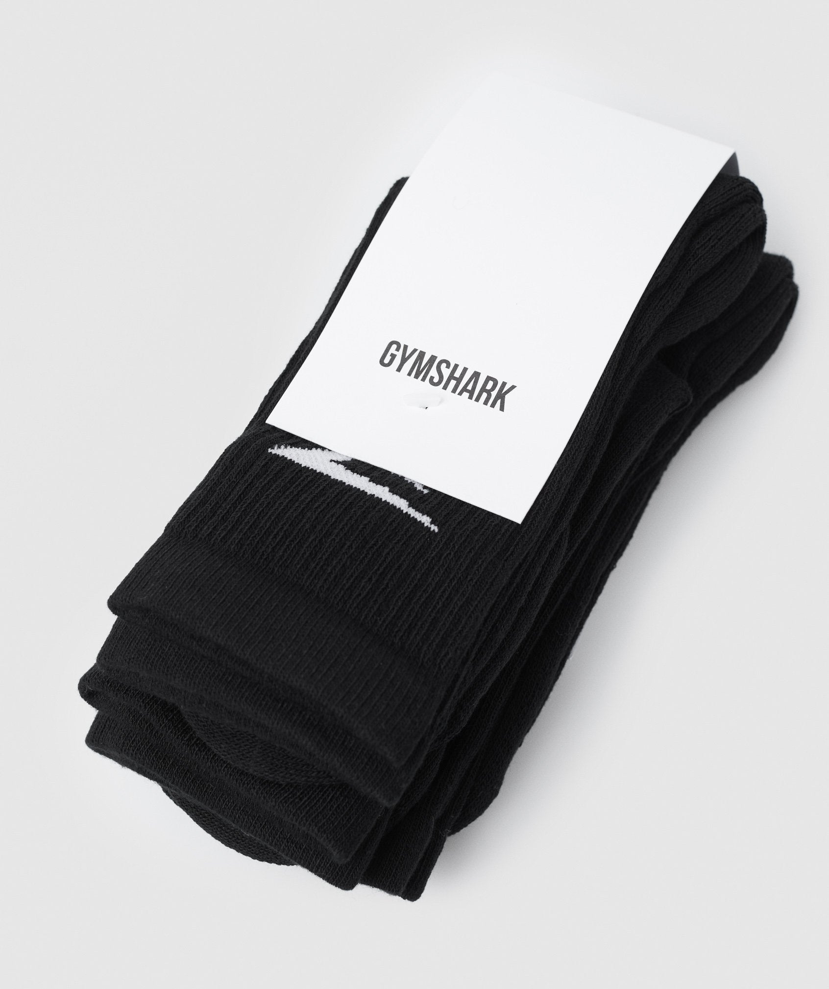 Black Women's Gymshark Crew 3pk Socks | EQZUJM-357