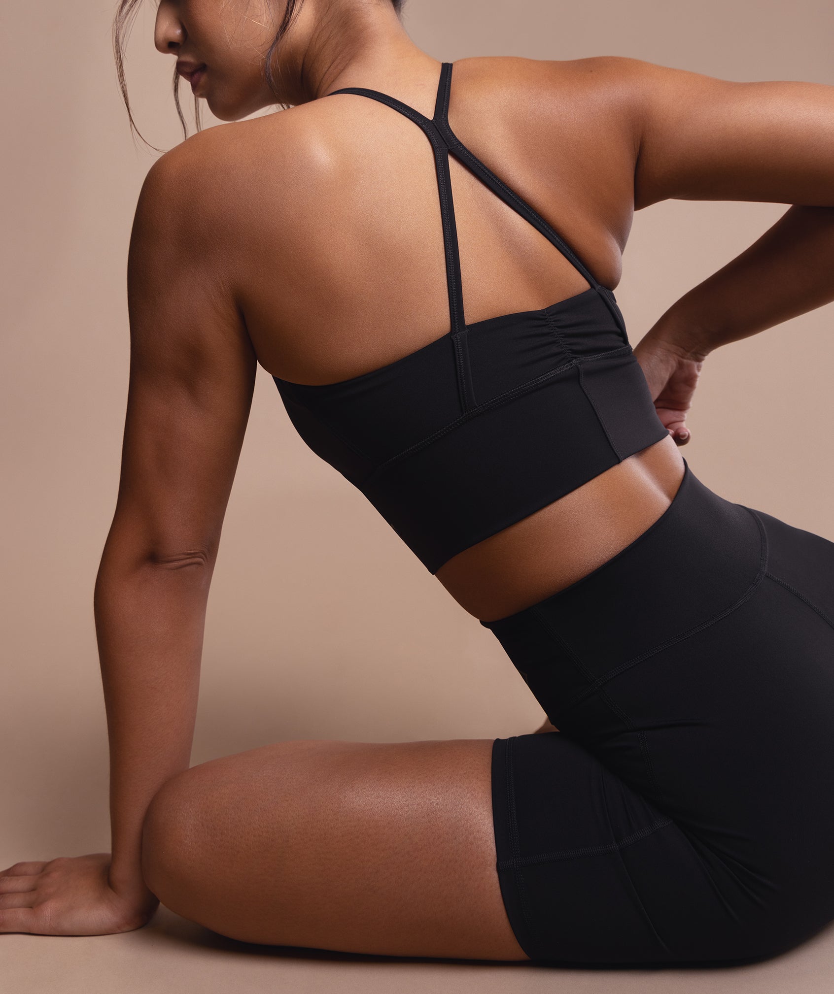 Black Women's Gymshark Elevate Longline Sports Bra | ZQPTCI-702