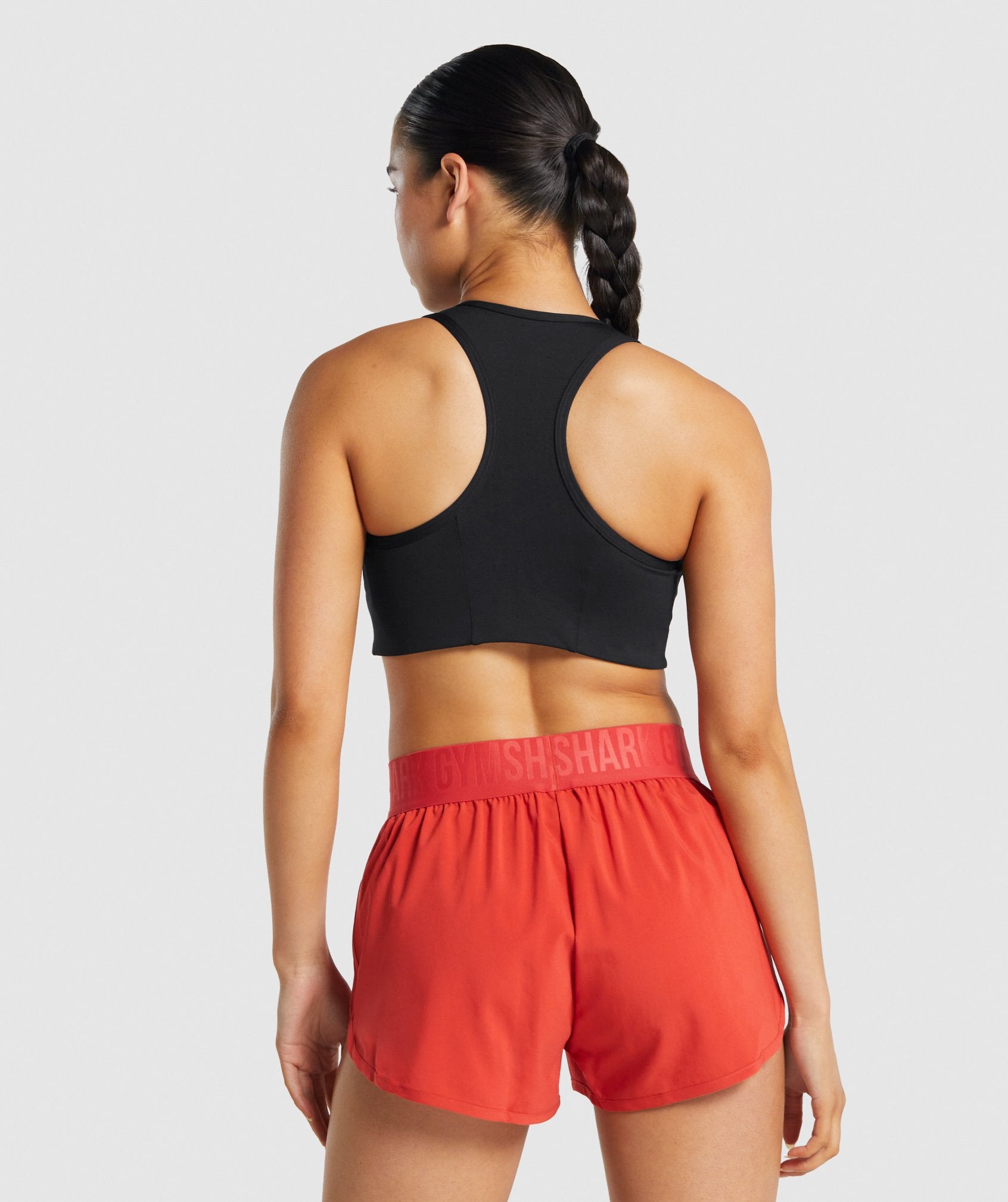 Black Women's Gymshark Essential Racer Back Sports Bra | QFNOIU-190