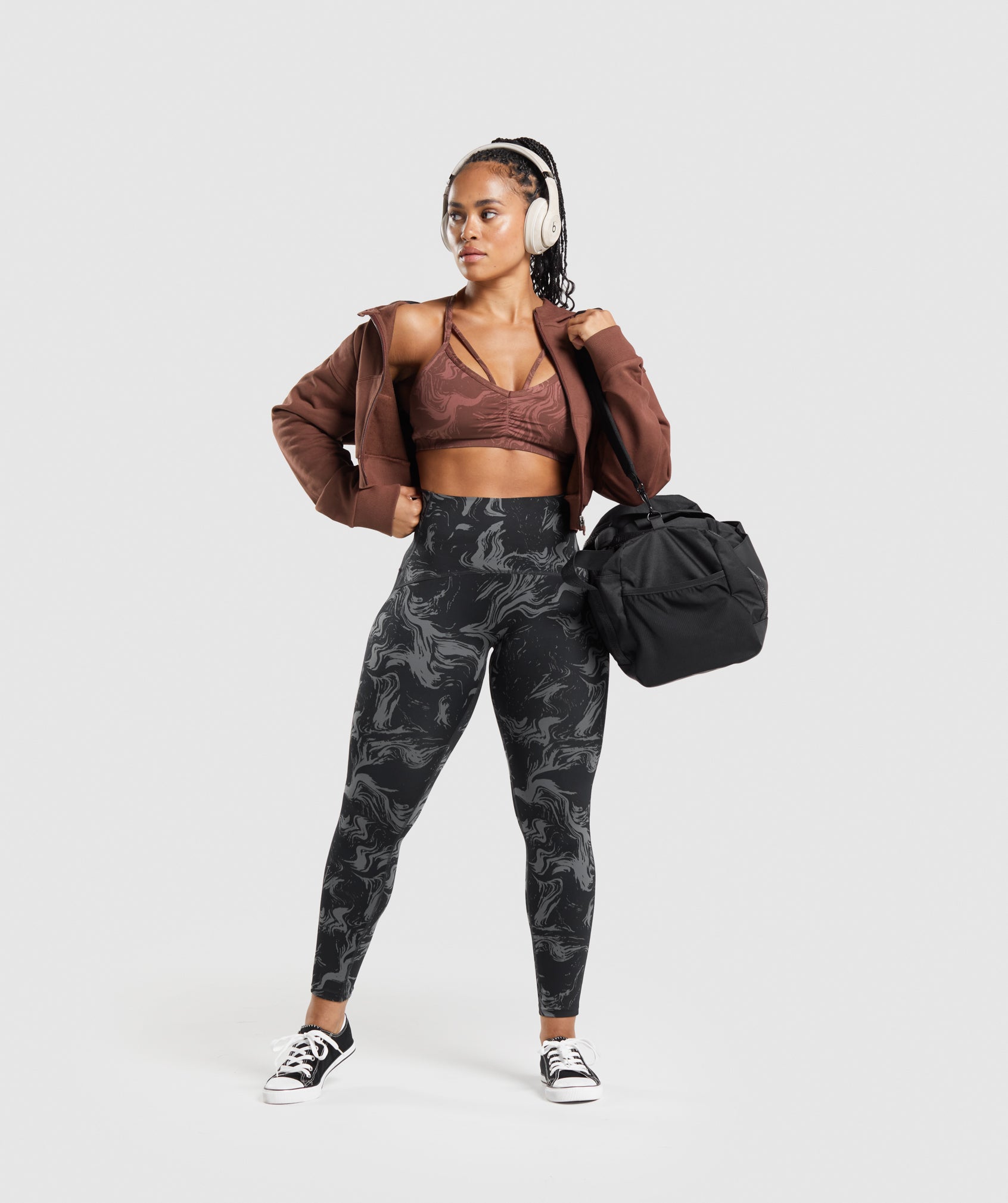 Black Women's Gymshark GS Power High Rise Leggings | MWZSBN-064