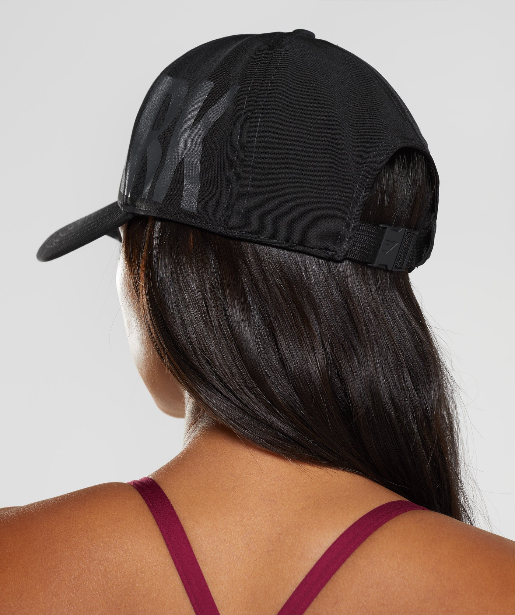 Black Women's Gymshark Logo Trucker Hats | TEHUIS-204