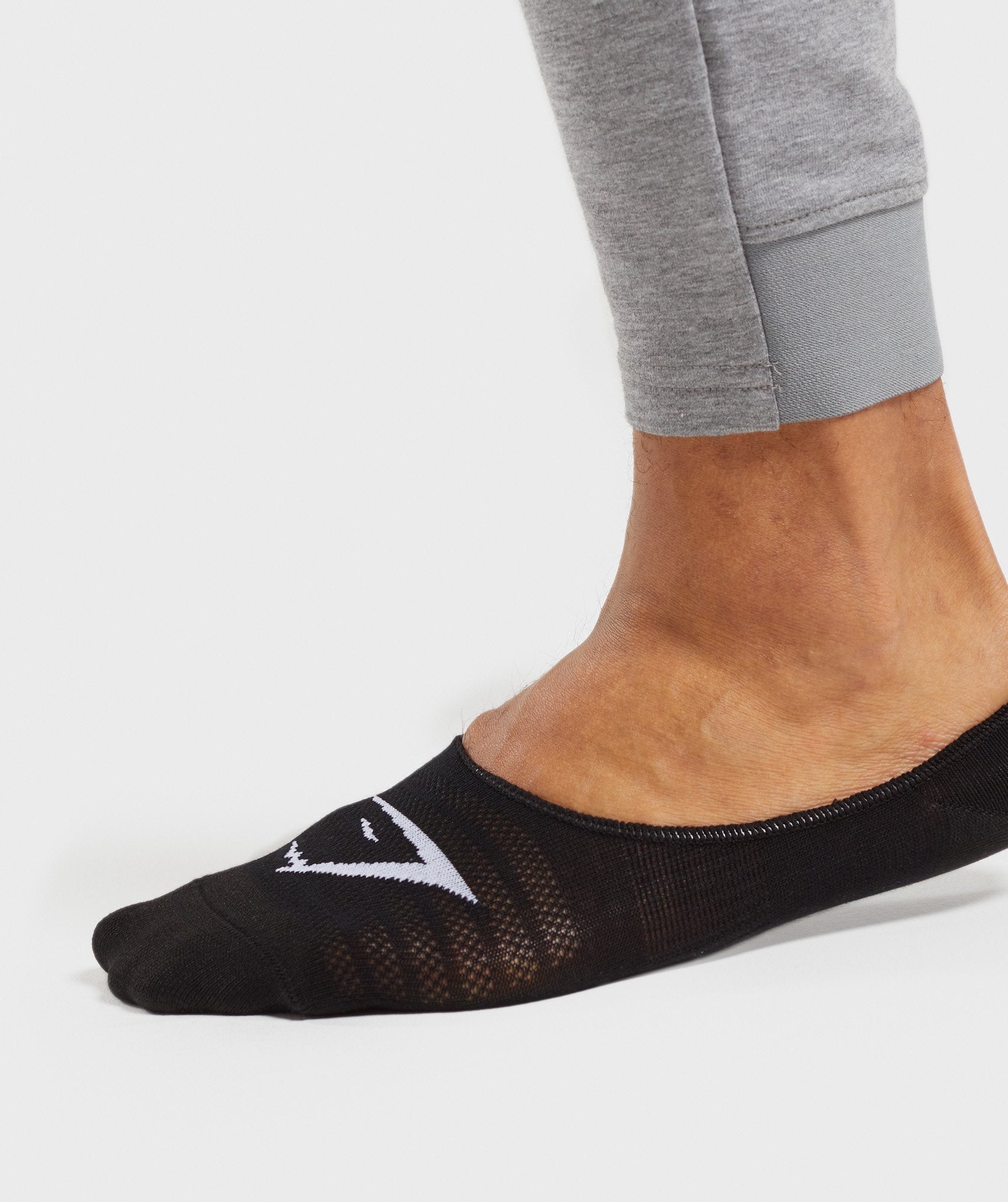 Black Women's Gymshark No Show 3pk Socks | NFYBIC-870