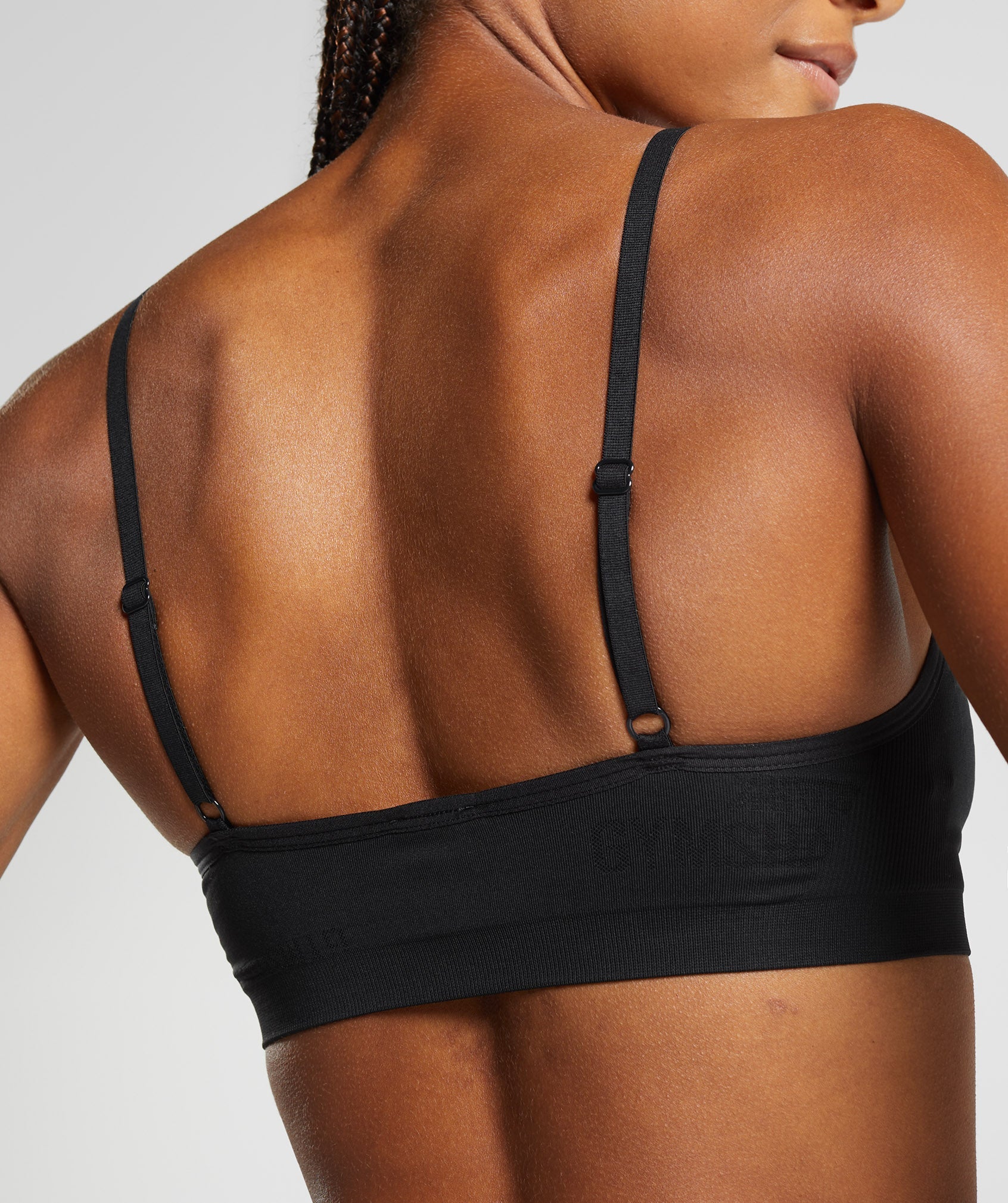 Black Women's Gymshark Seamless Jacquard Sports Bra | CONGTM-356