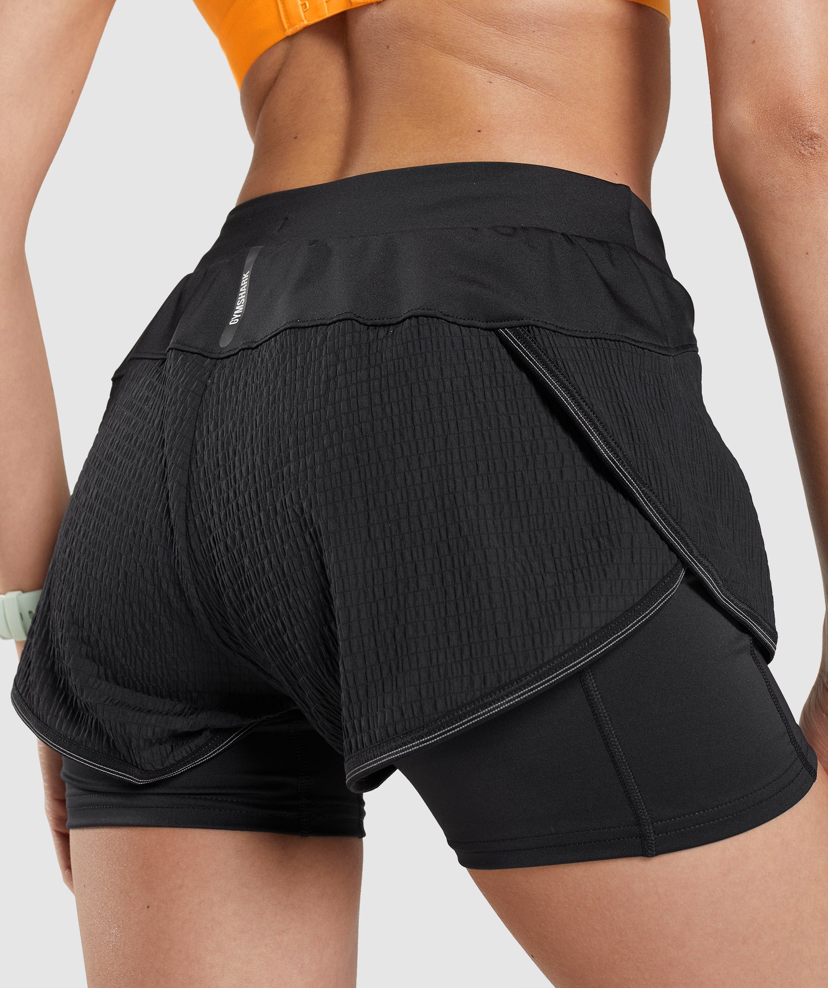 Black Women's Gymshark Speed 2 In 1 Shorts | ZDKEFU-586