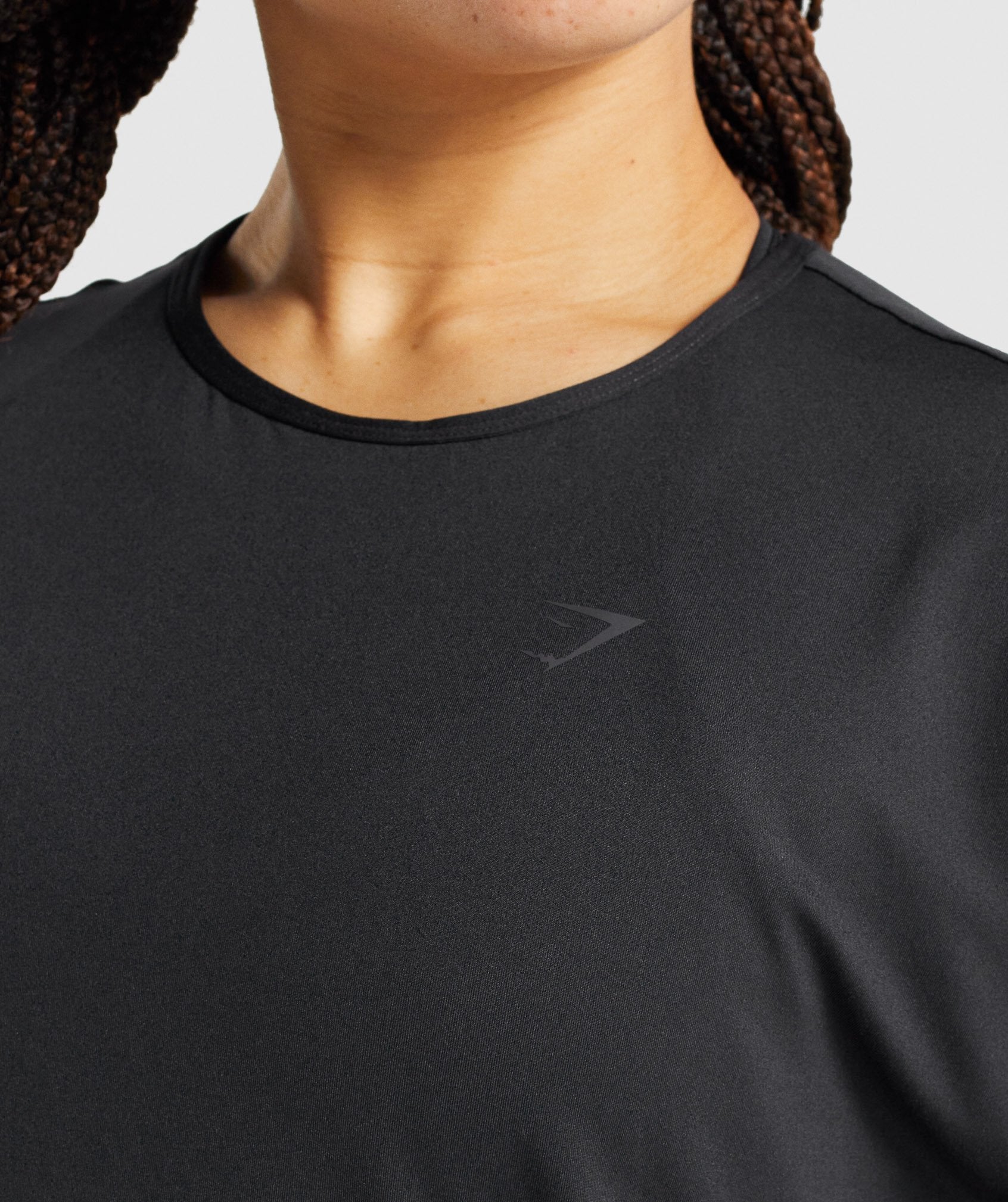 Black Women's Gymshark Studio T Shirts | VKMAZT-139