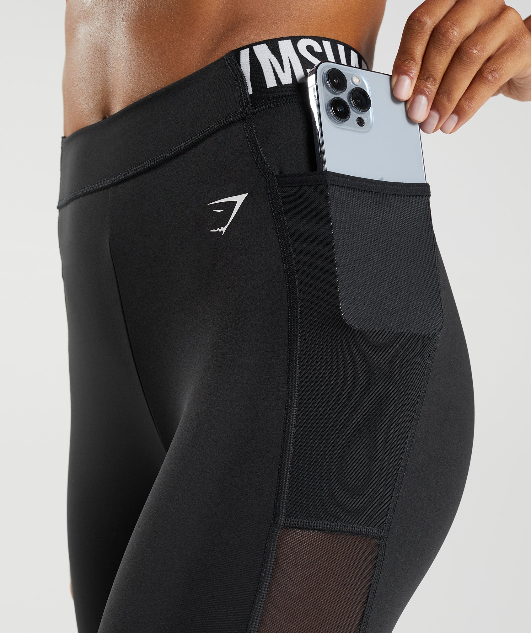 Black Women's Gymshark Training Brandmark Leggings | IHCGVQ-367