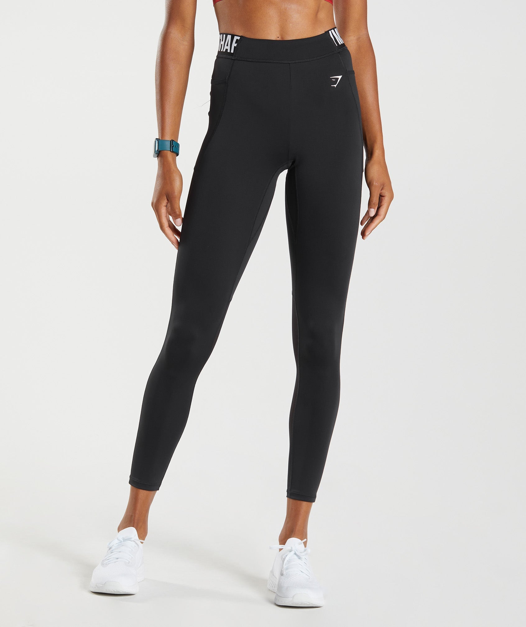 Black Women\'s Gymshark Training Brandmark Leggings | IHCGVQ-367