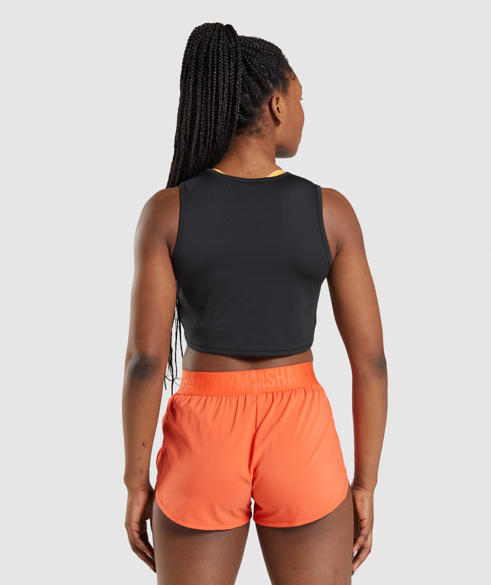 Black Women's Gymshark Training Crop Tanks | MQICOT-754