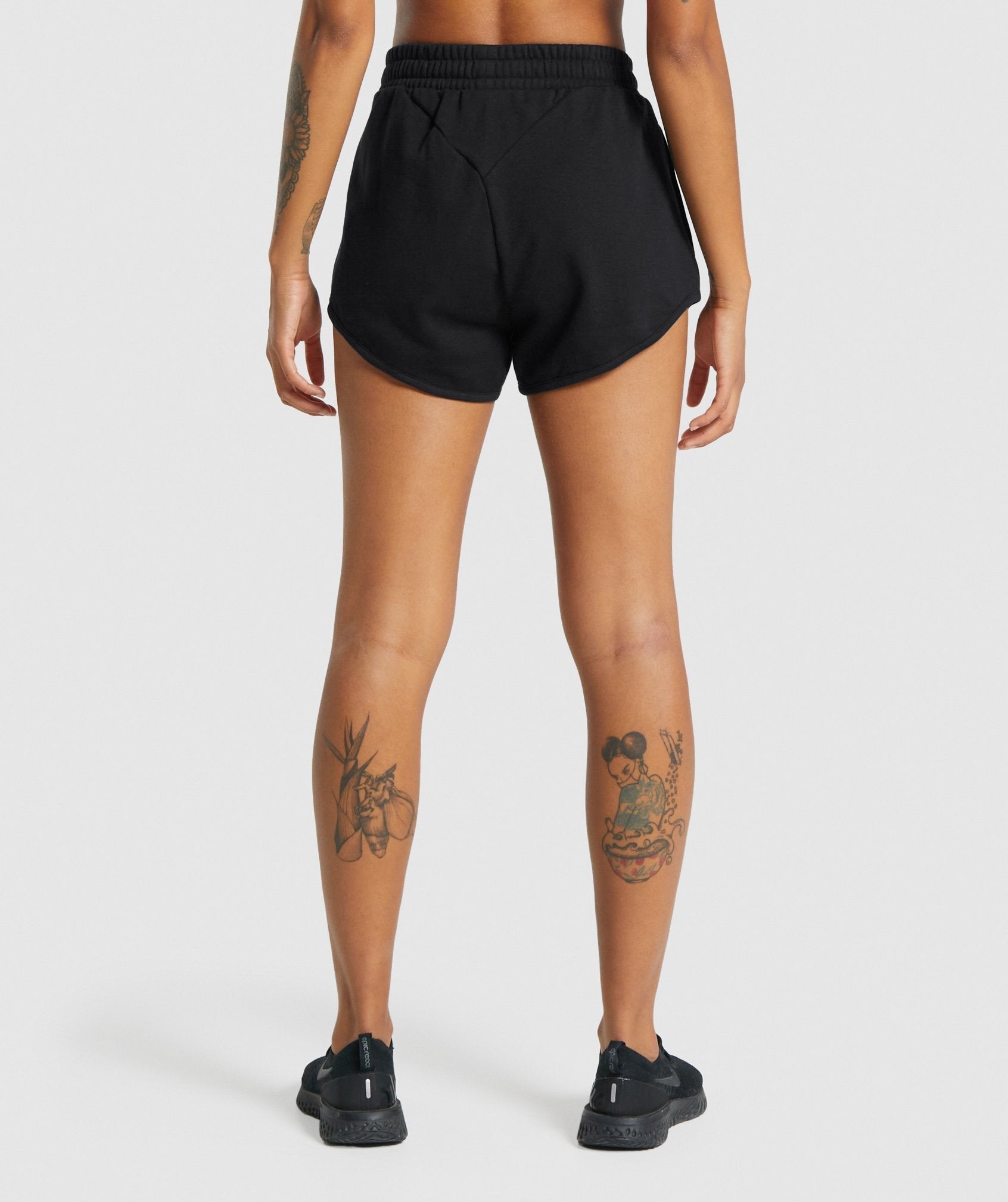 Black Women's Gymshark Training Sweat Shorts | INTLOX-532