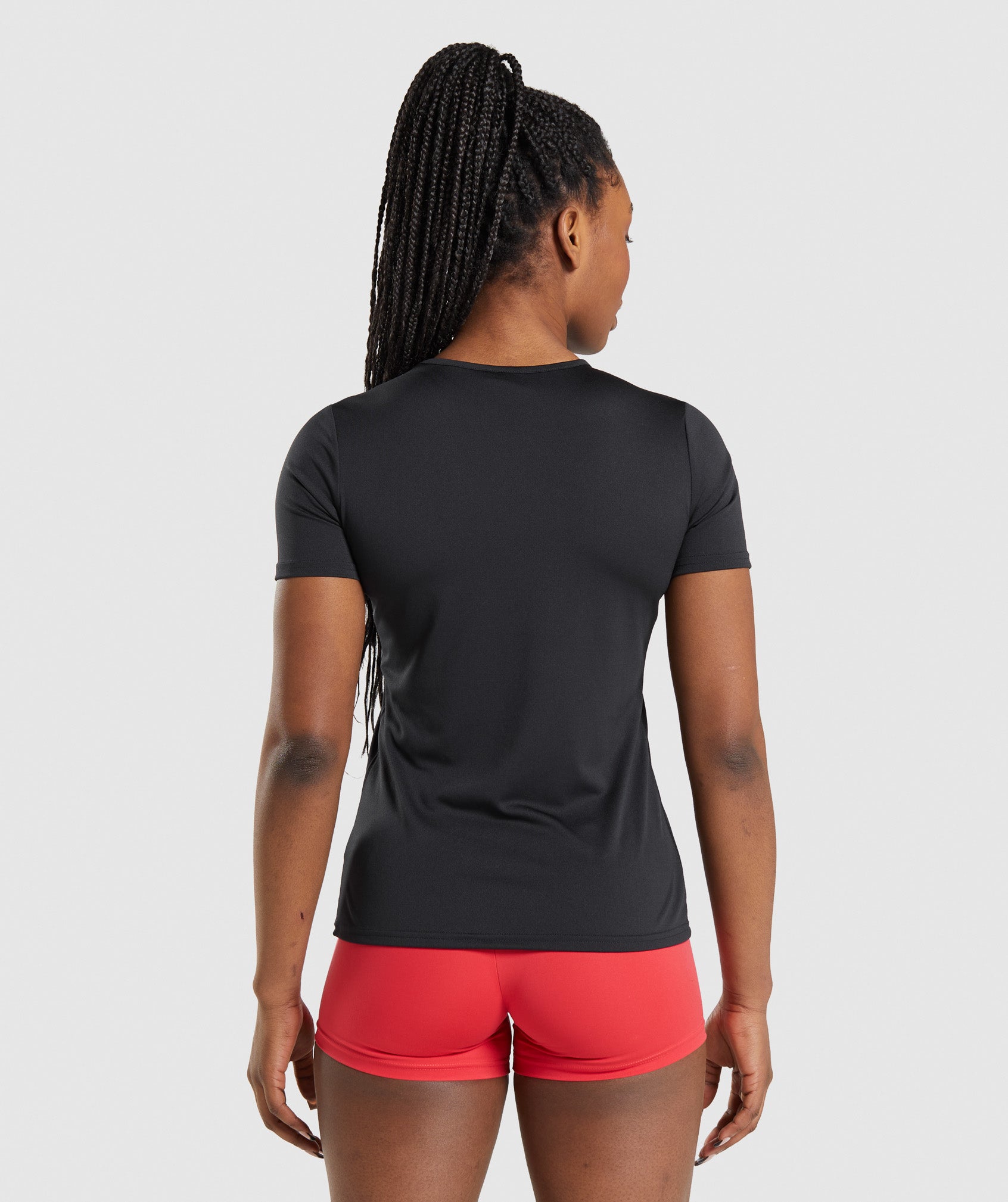 Black Women's Gymshark Training T Shirts | GHTVNM-194