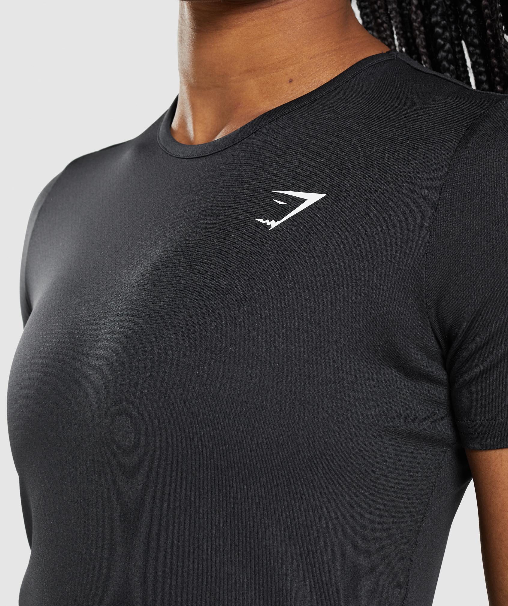 Black Women's Gymshark Training T Shirts | GHTVNM-194