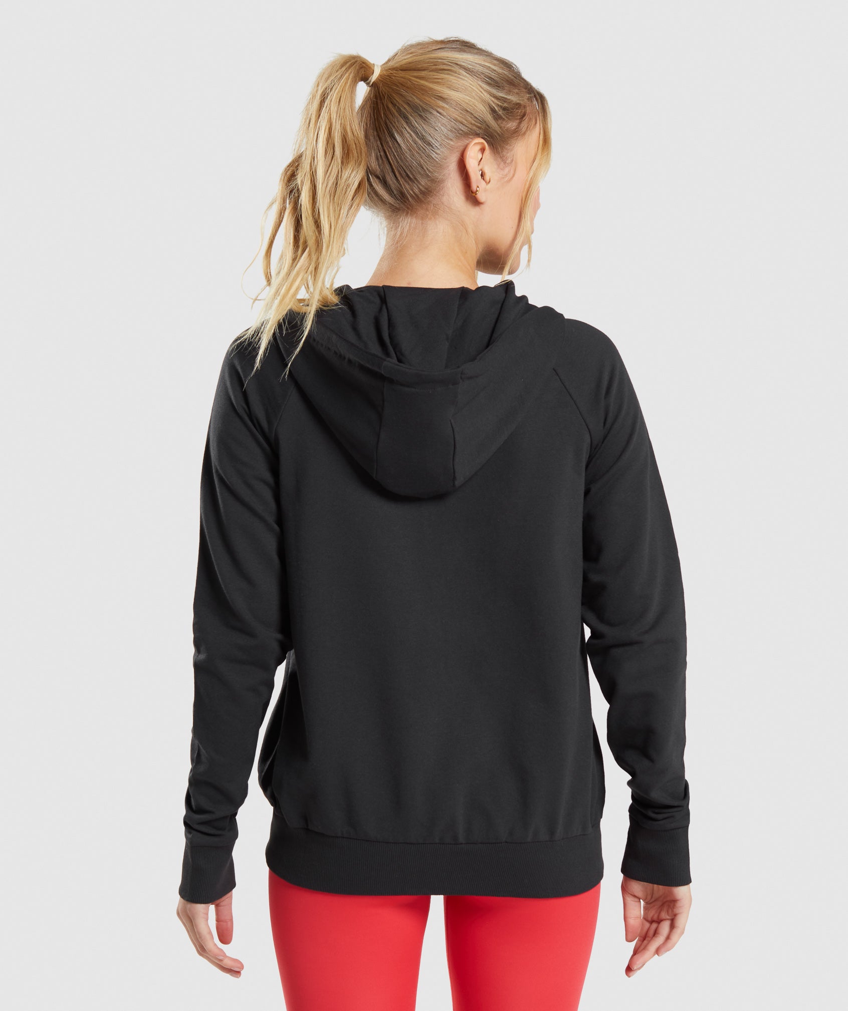 Black Women's Gymshark Training Zip Hoodie | HOFEWY-329