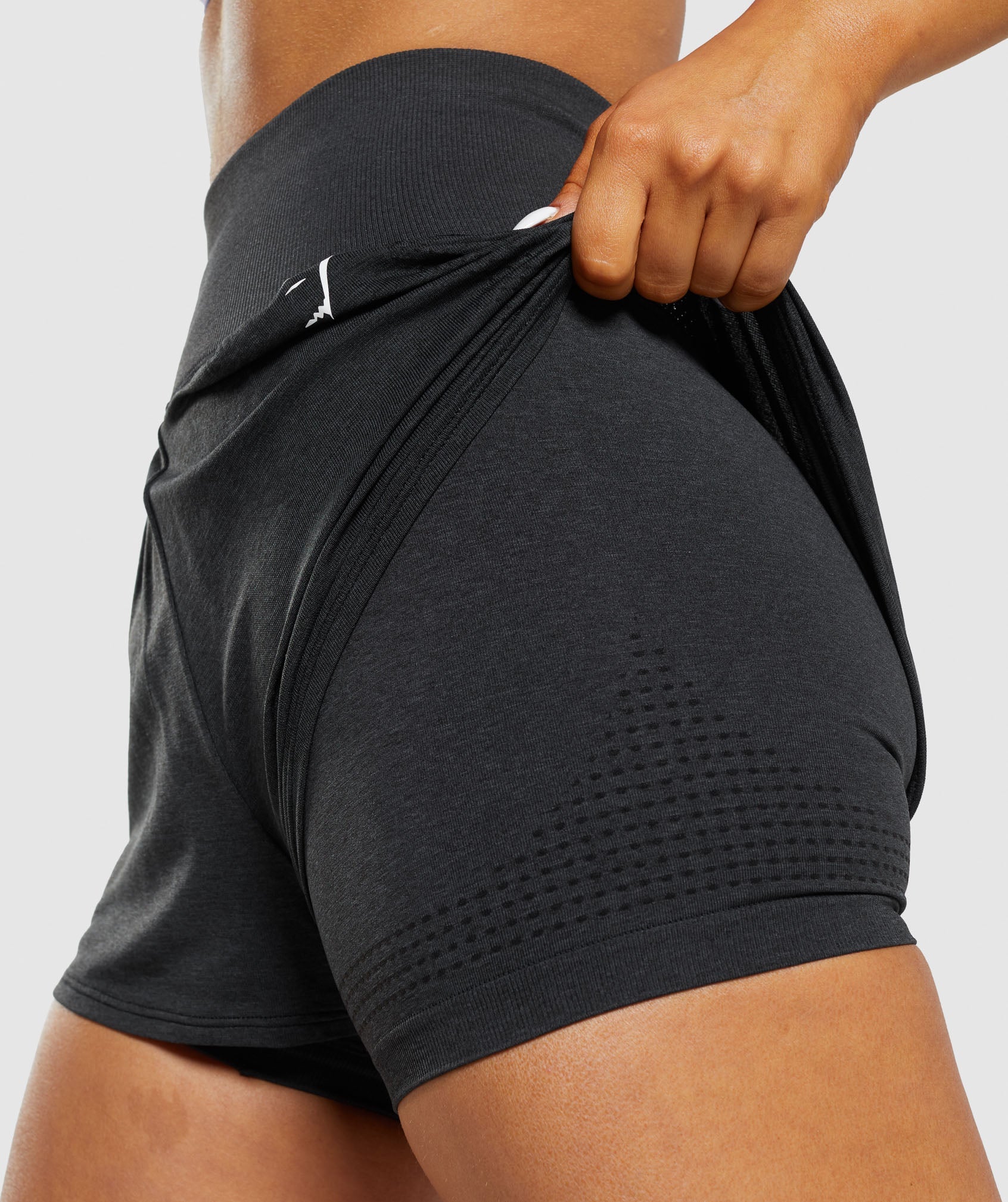 Black Women's Gymshark Vital Seamless 2.0 2-in-1 Shorts | FNKURH-157