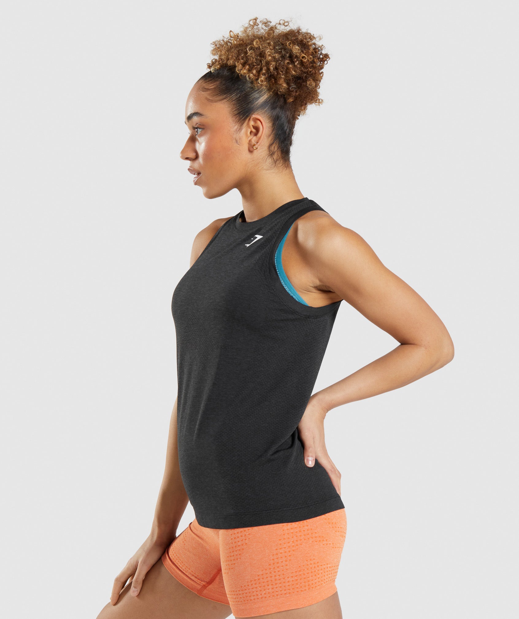 Black Women's Gymshark Vital Seamless 2.0 Light Tanks | GLVTAS-435