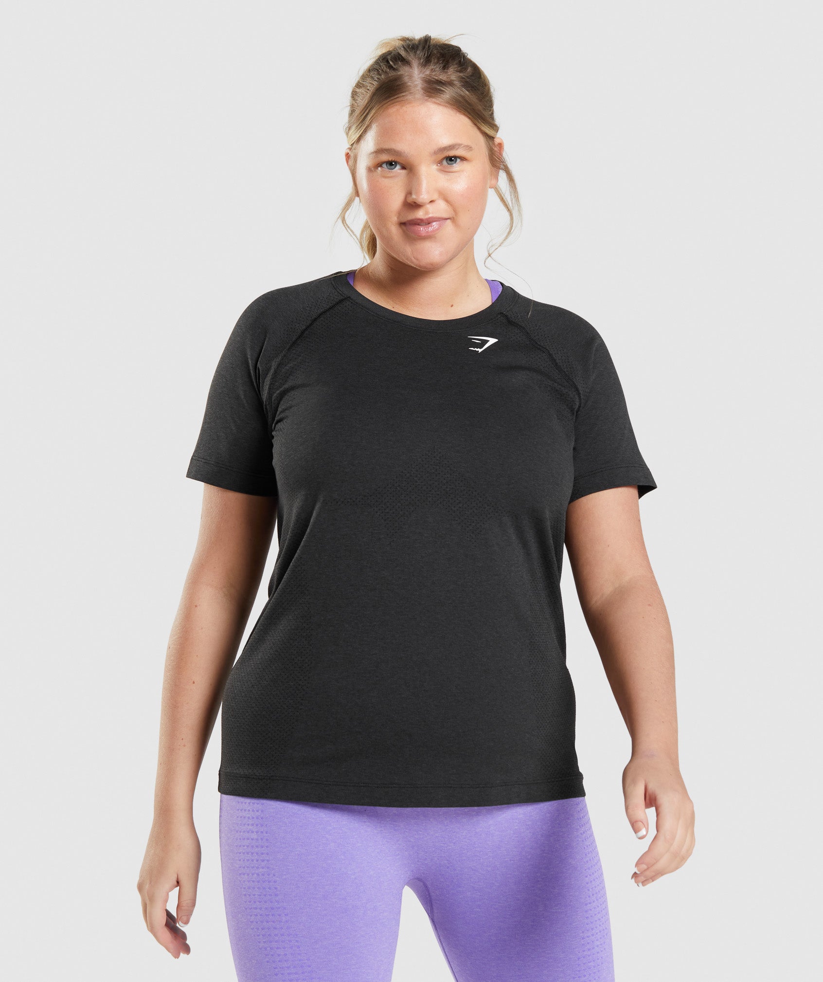 Black Women's Gymshark Vital Seamless 2.0 Light T Shirts | SHFROZ-260