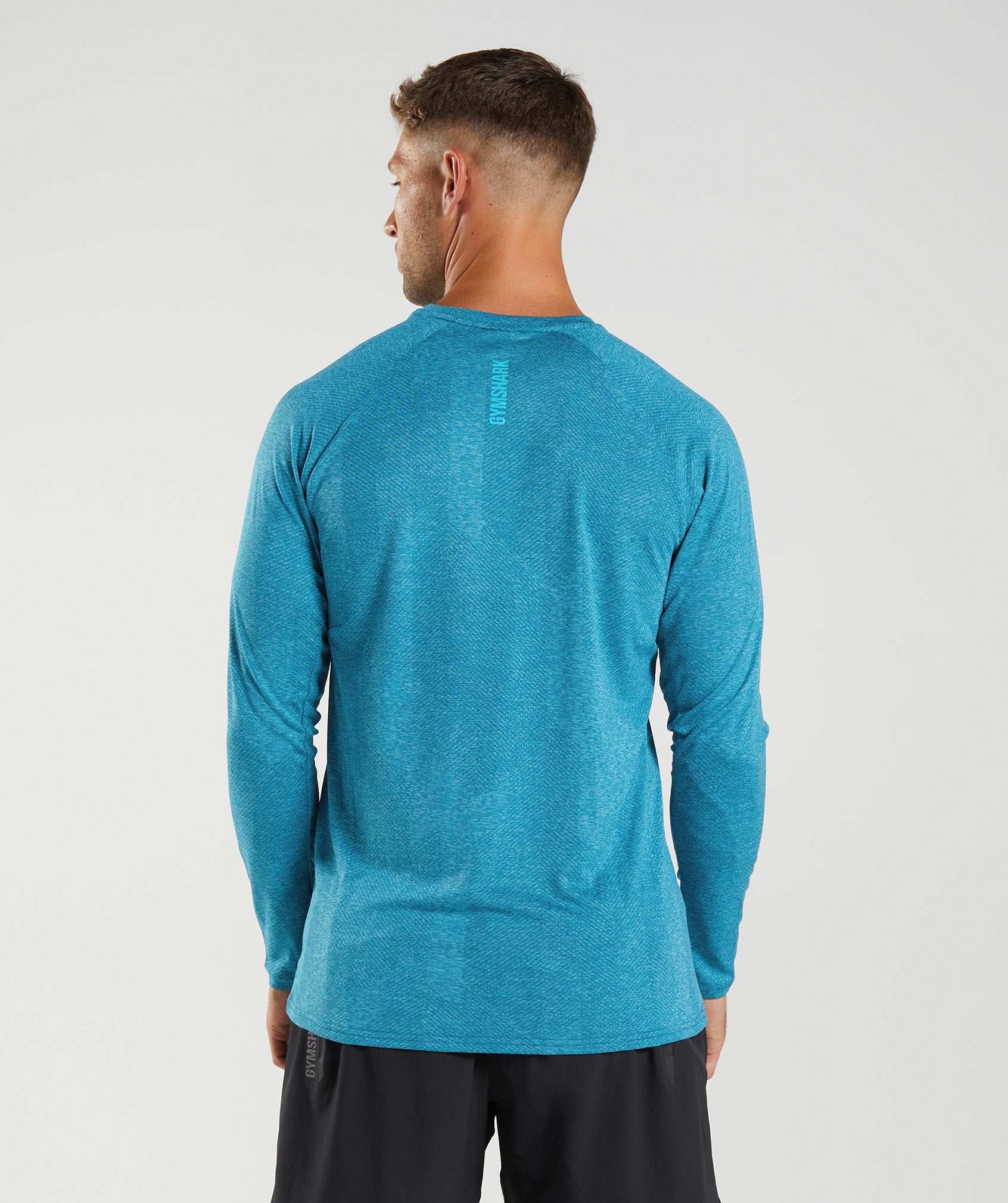 Blue Men's Gymshark Apex Long Sleeve T Shirts | MNCKZG-741