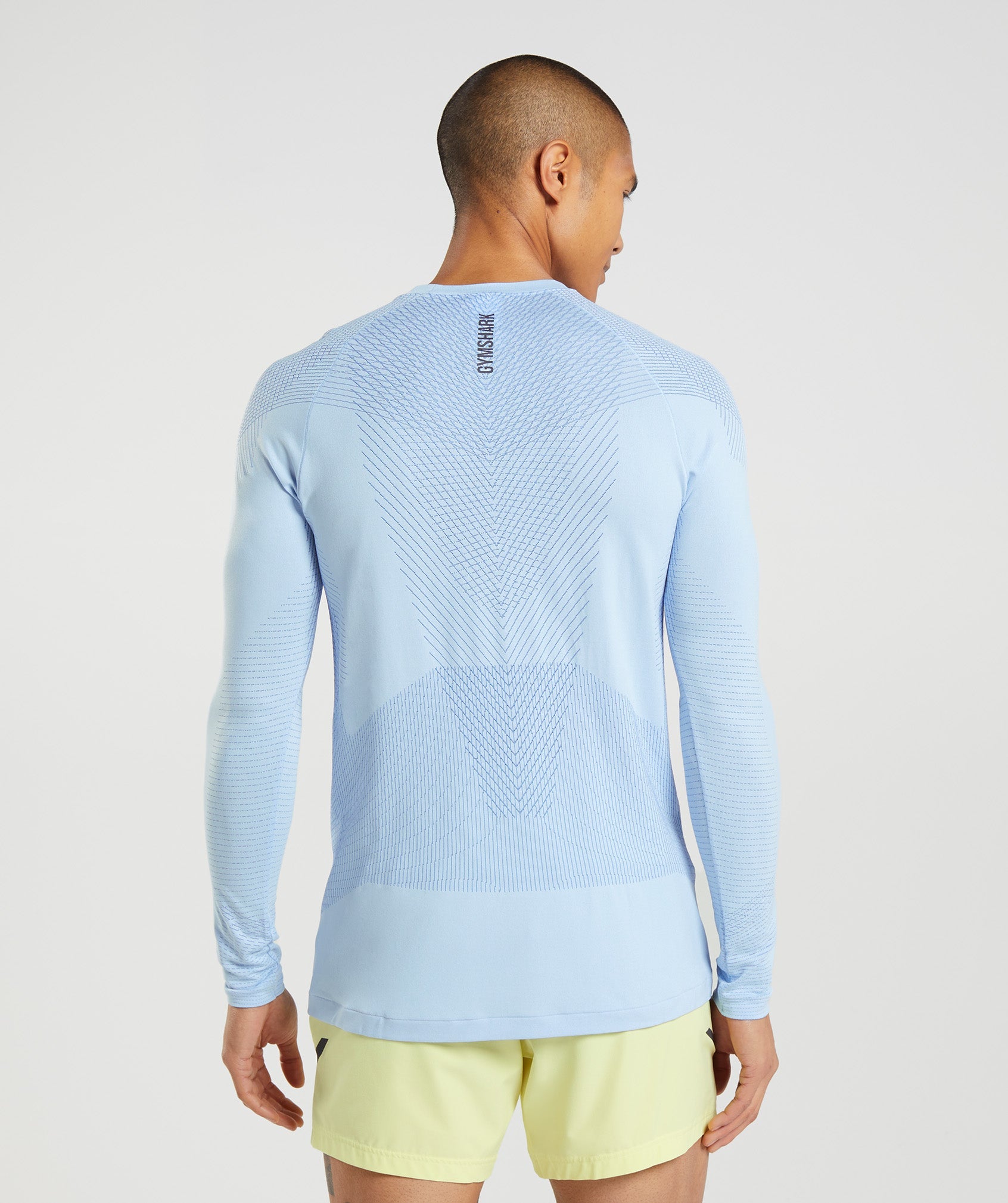 Blue Men's Gymshark Apex Seamless Long Sleeve T Shirts | WGOEBM-637