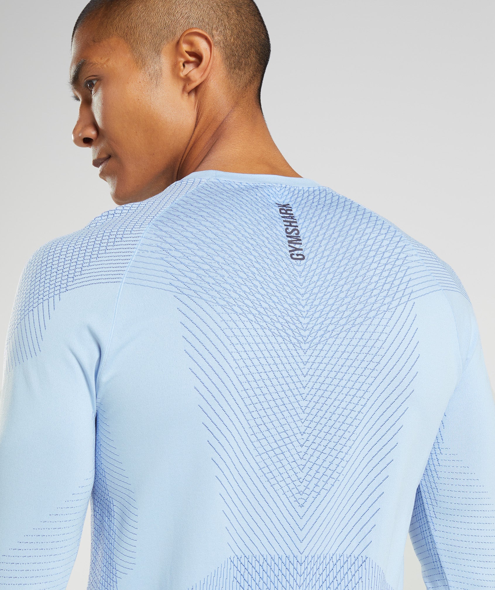 Blue Men's Gymshark Apex Seamless Long Sleeve T Shirts | WGOEBM-637