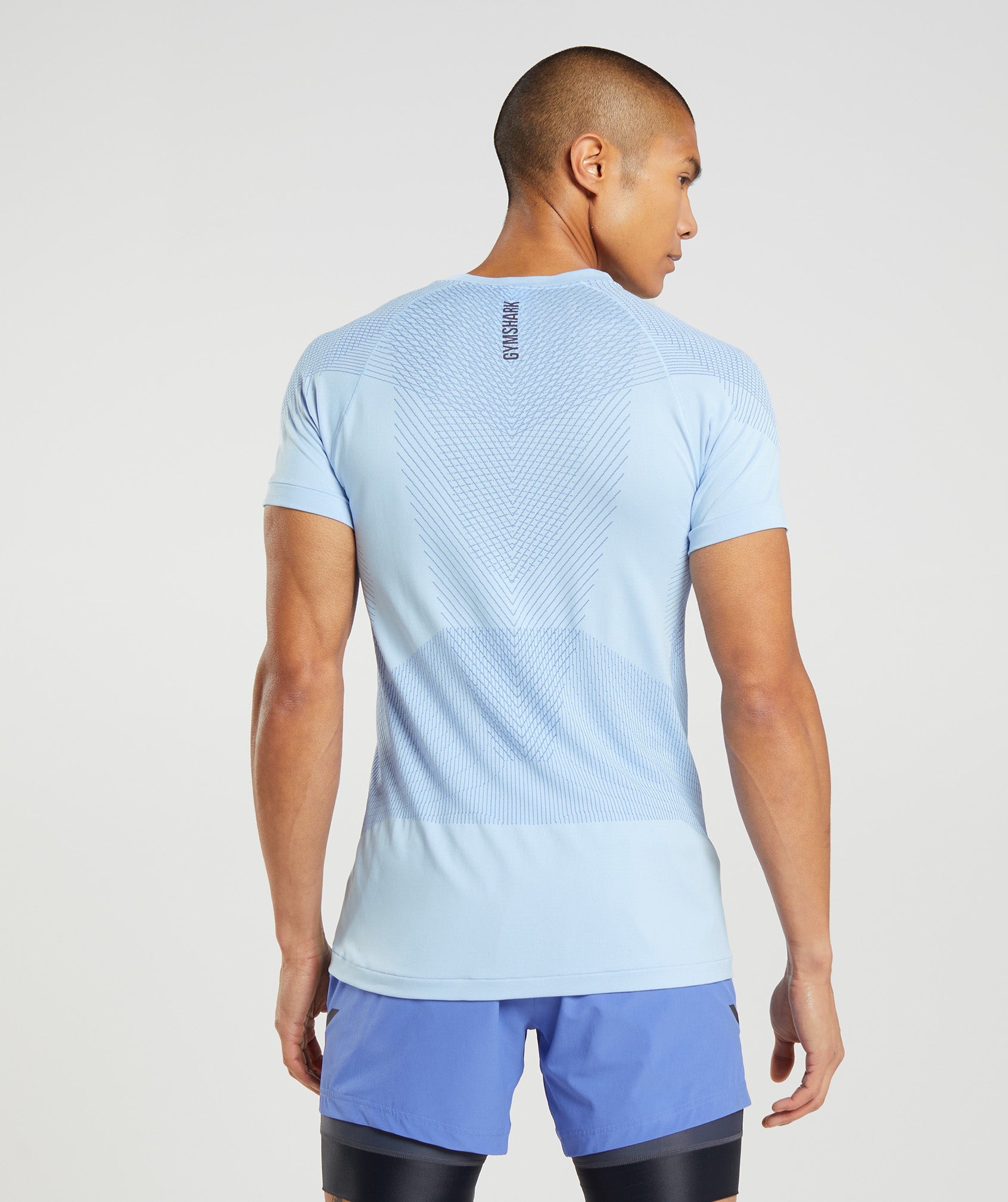 Blue Men's Gymshark Apex Seamless T Shirts | WDKIVE-039