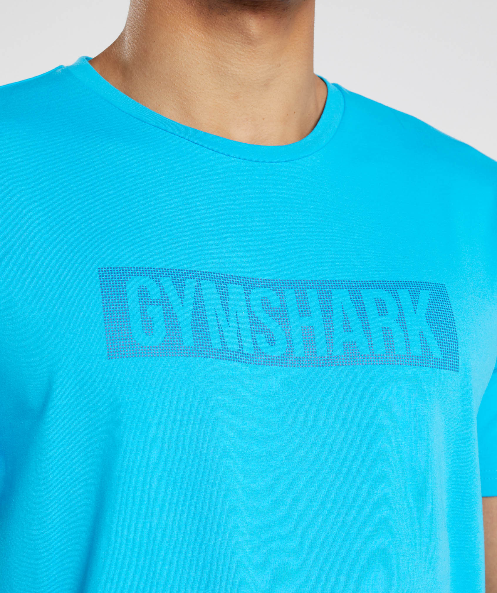 Blue Men's Gymshark Block T Shirts | LTDEFM-582