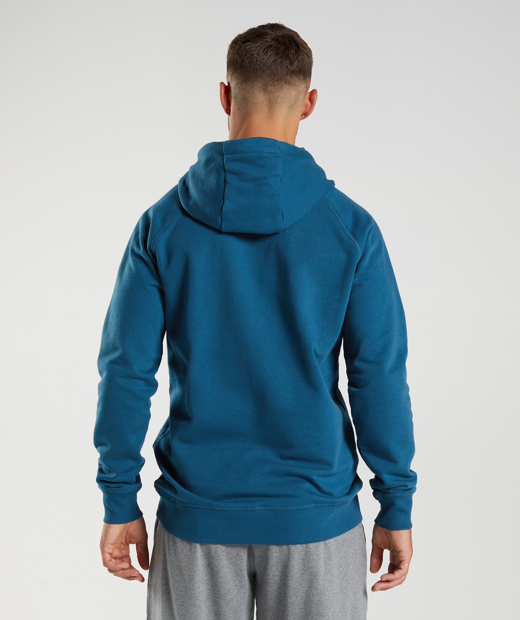 Blue Men's Gymshark Crest Hoodie | ZMABWE-548