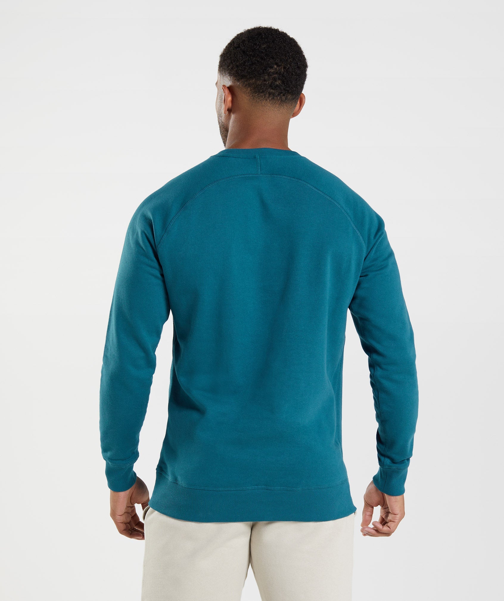 Blue Men's Gymshark Crest Sweatshirts | RMHUNI-584