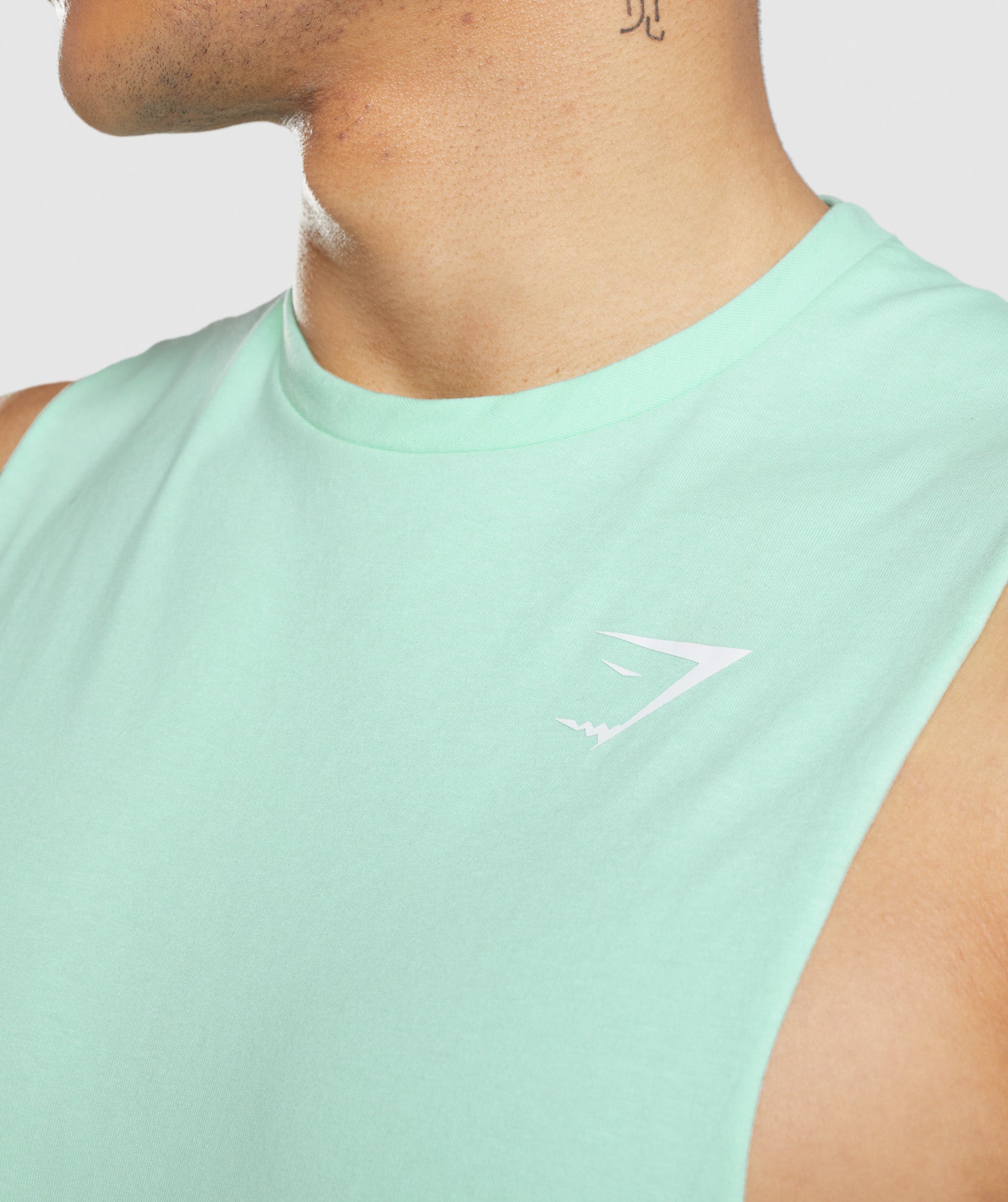 Blue Men's Gymshark Critical Drop Arm Tanks | LJYAIW-165