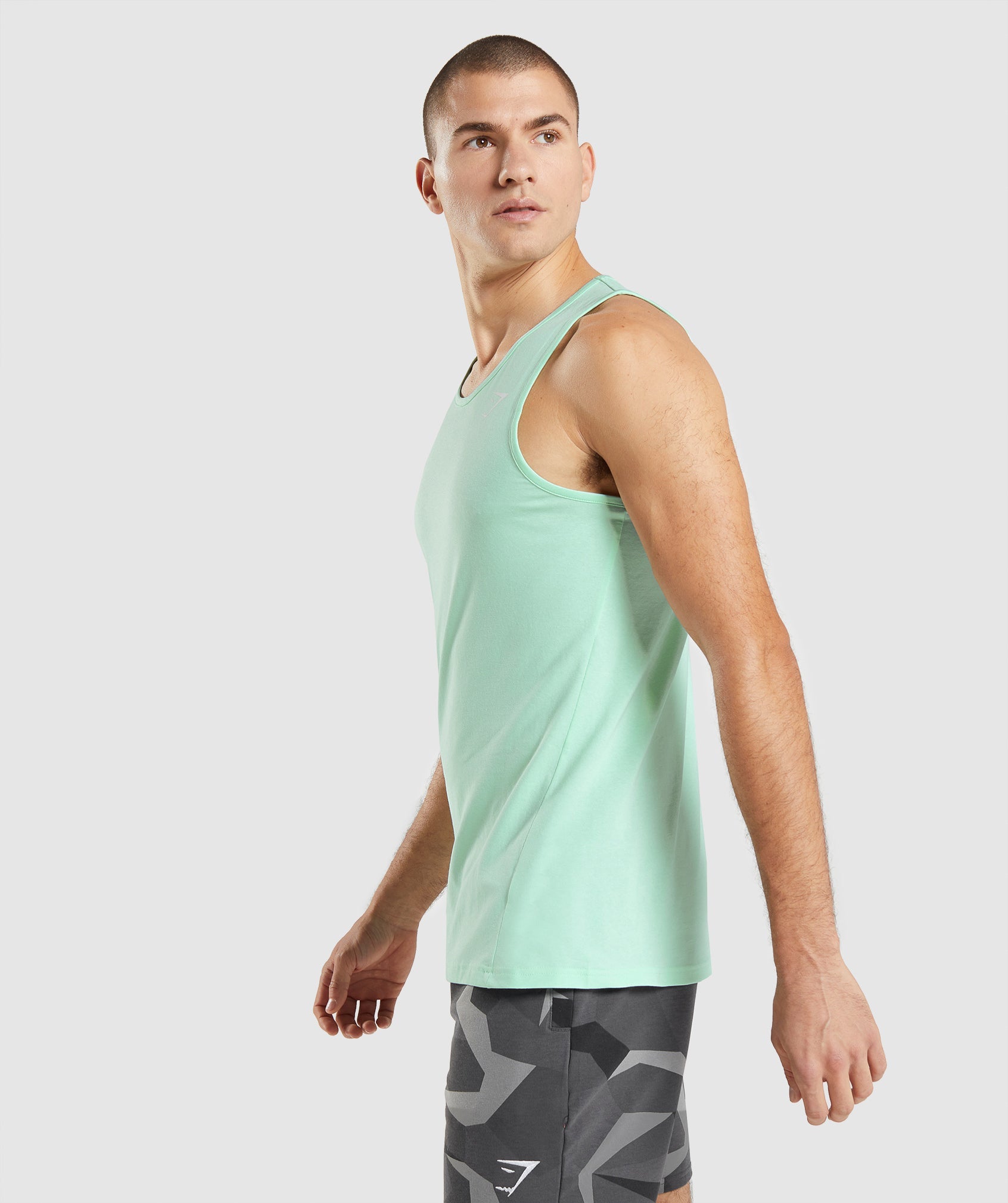 Blue Men's Gymshark Critical Tanks | ANSRDI-635