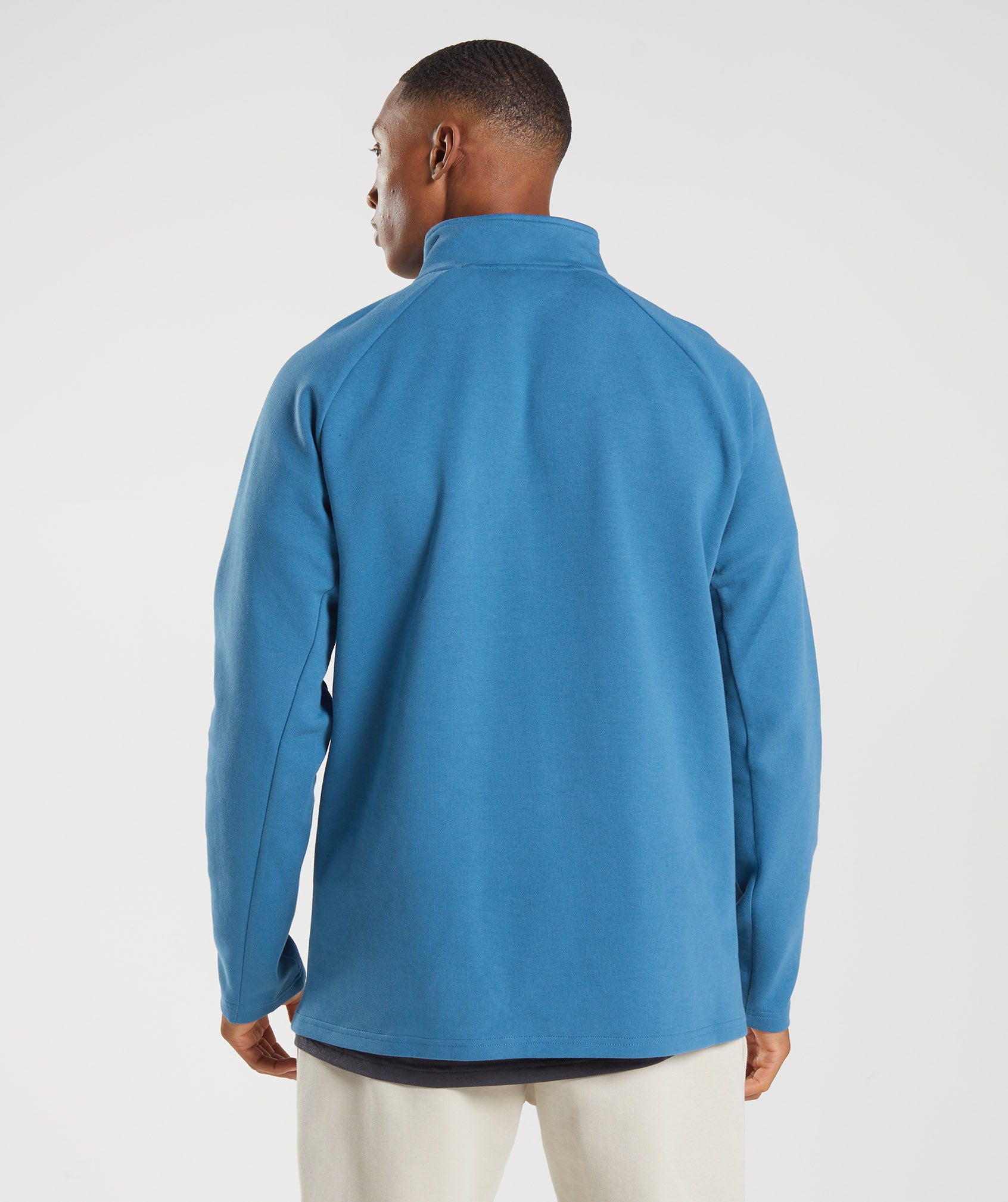 Blue Men's Gymshark Rest Day 1/4 Zip Tops | LUYMXW-350