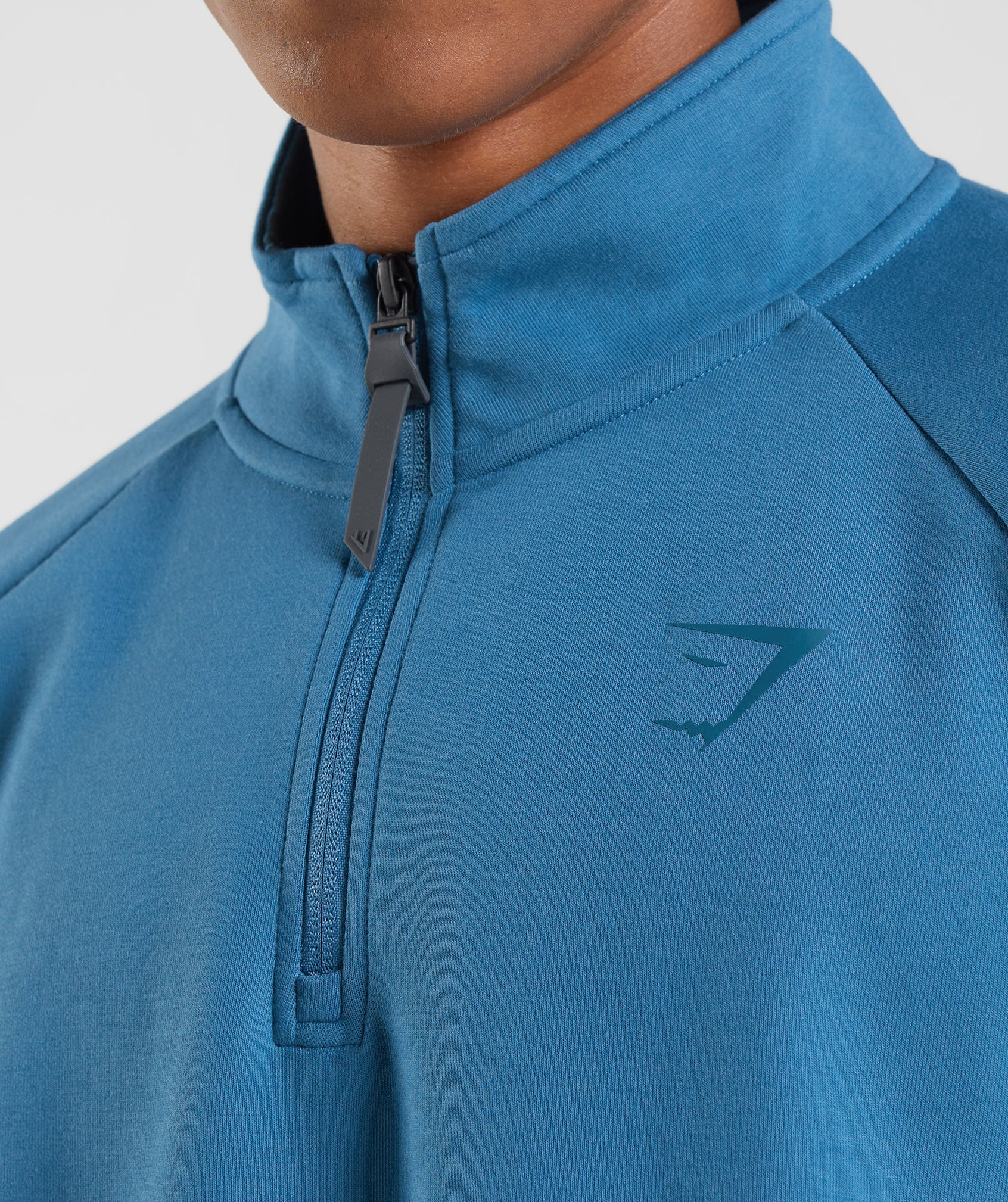 Blue Men's Gymshark Rest Day 1/4 Zip Tops | LUYMXW-350