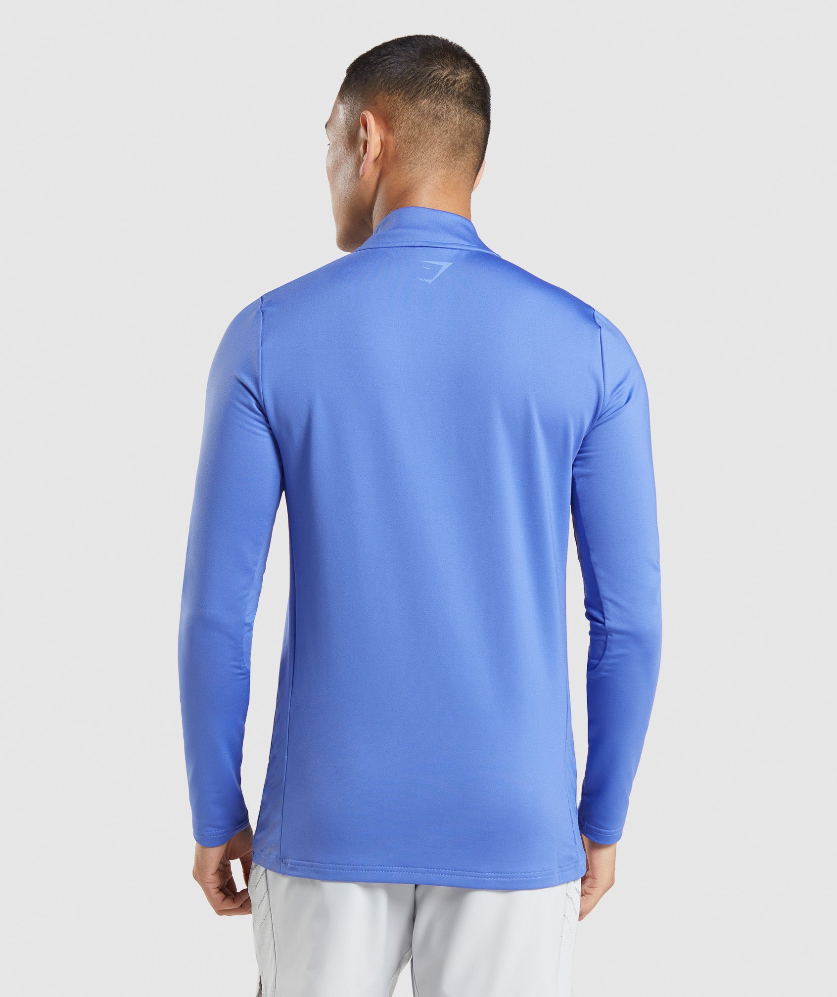 Blue Men's Gymshark Sport Stripe 1/4 Zip Tops | NSFCPW-129