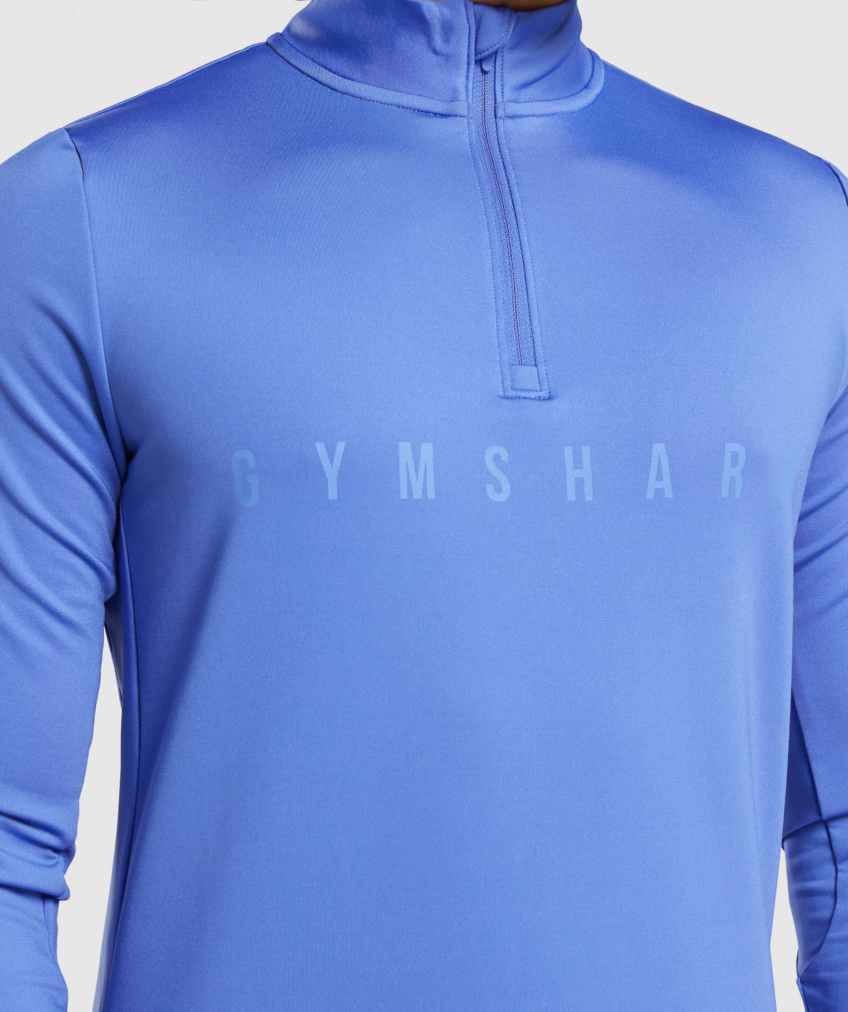 Blue Men's Gymshark Sport Stripe 1/4 Zip Tops | NSFCPW-129