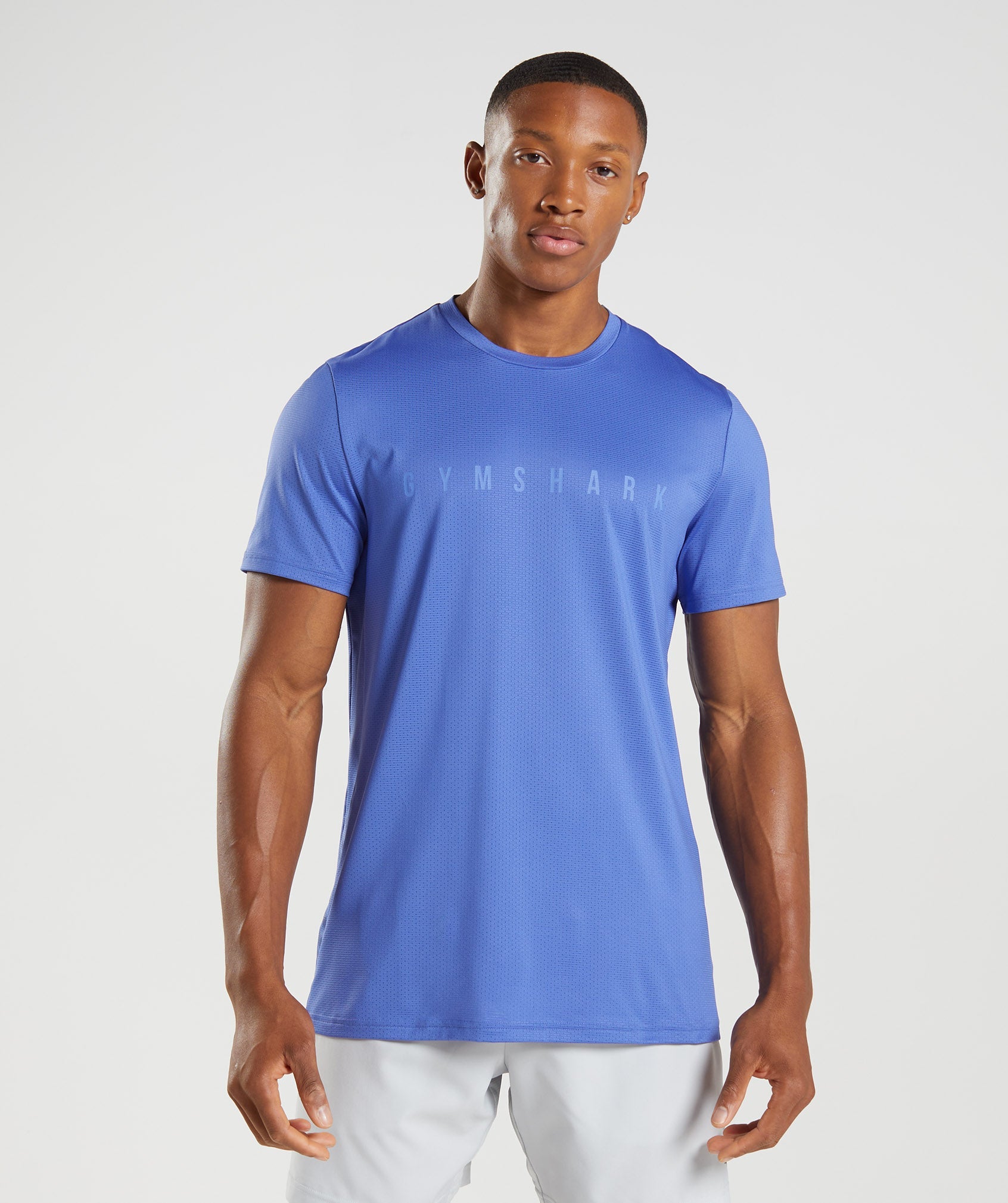 Blue Men\'s Gymshark Sport Stripe T Shirts | XBTJML-024