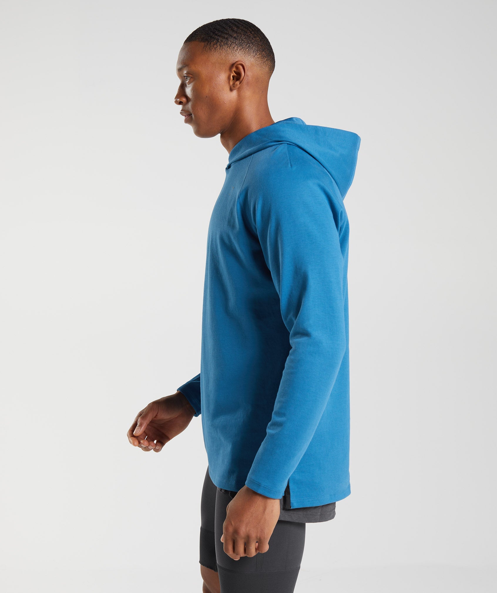 Blue Men's Gymshark Studio Hoodie | DUPFJS-029