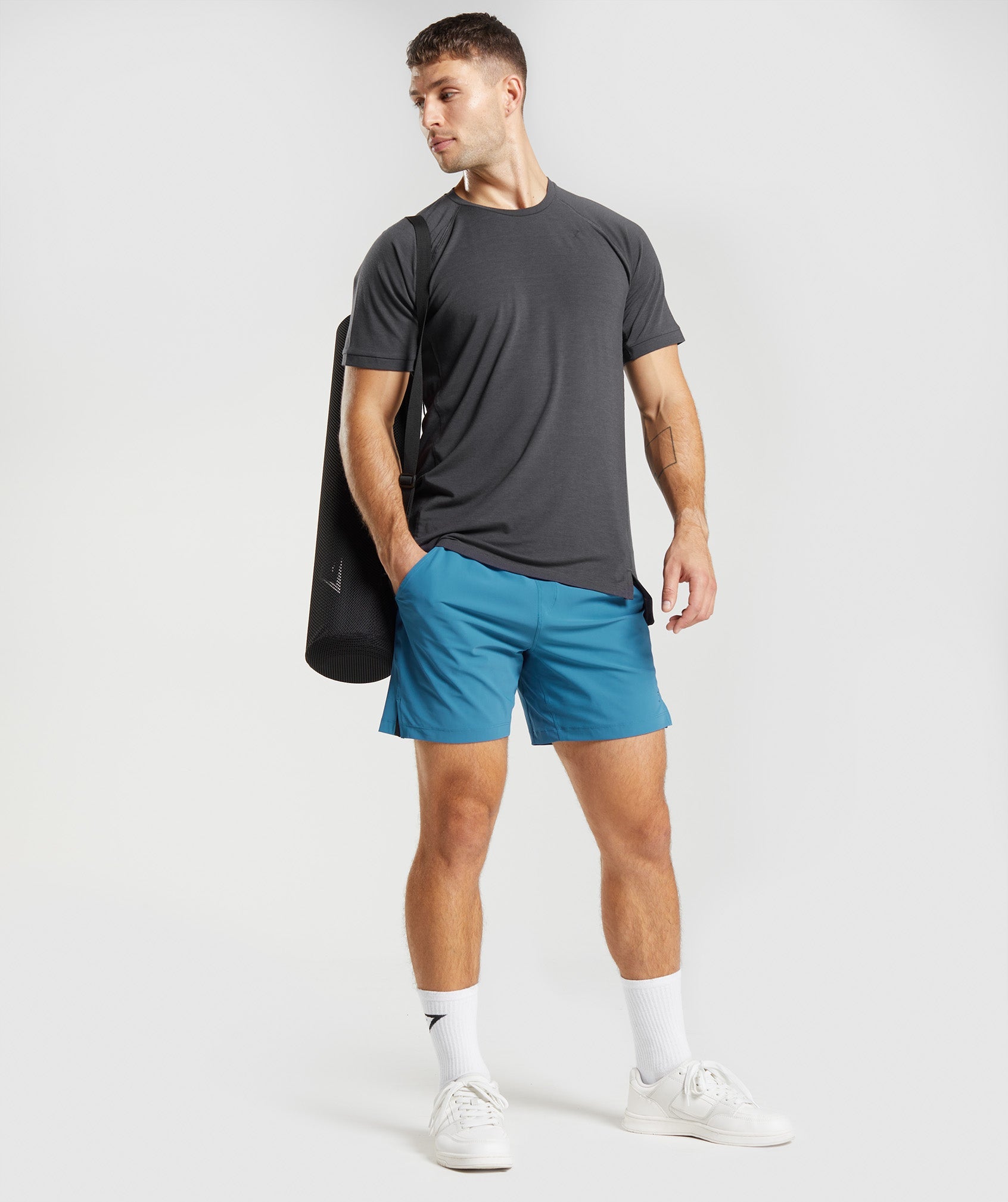 Blue Men's Gymshark Studio Shorts | DUOVMI-758