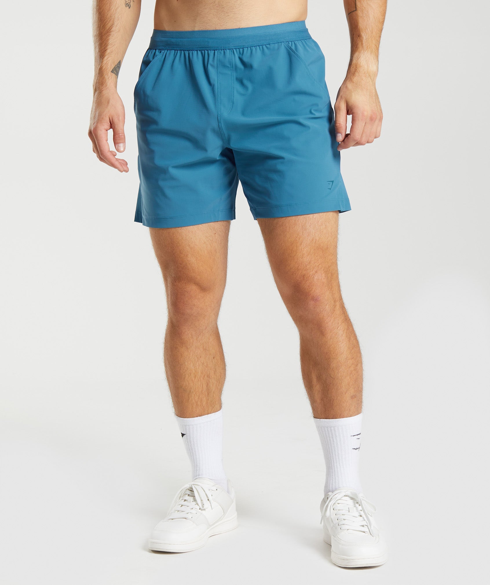 Blue Men\'s Gymshark Studio Shorts | DUOVMI-758