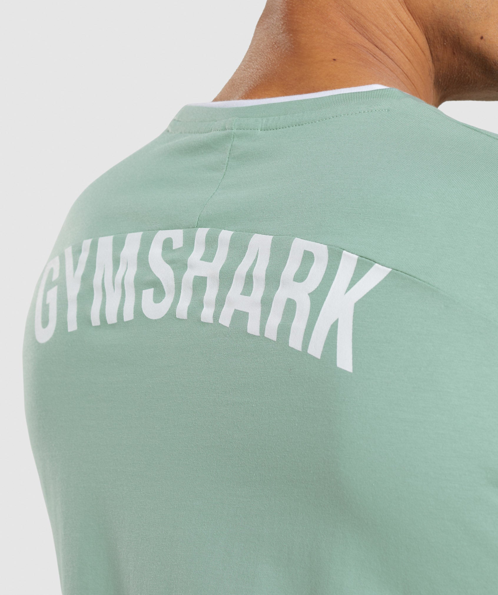 Blue / White Men's Gymshark Recess T Shirts | WMUVFQ-523