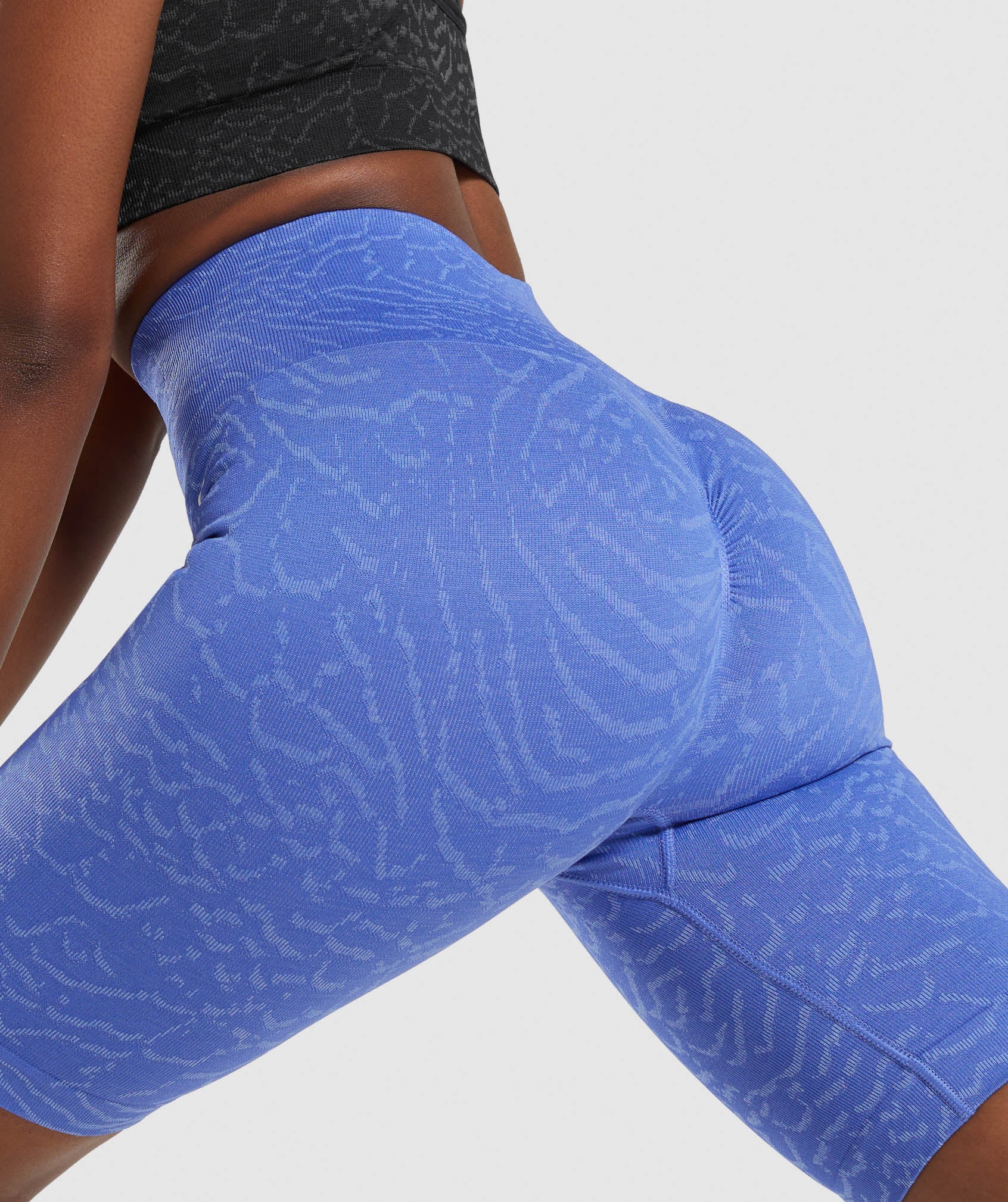 Blue Women's Gymshark Adapt Animal Seamless Cycling Shorts | JGOZMD-035