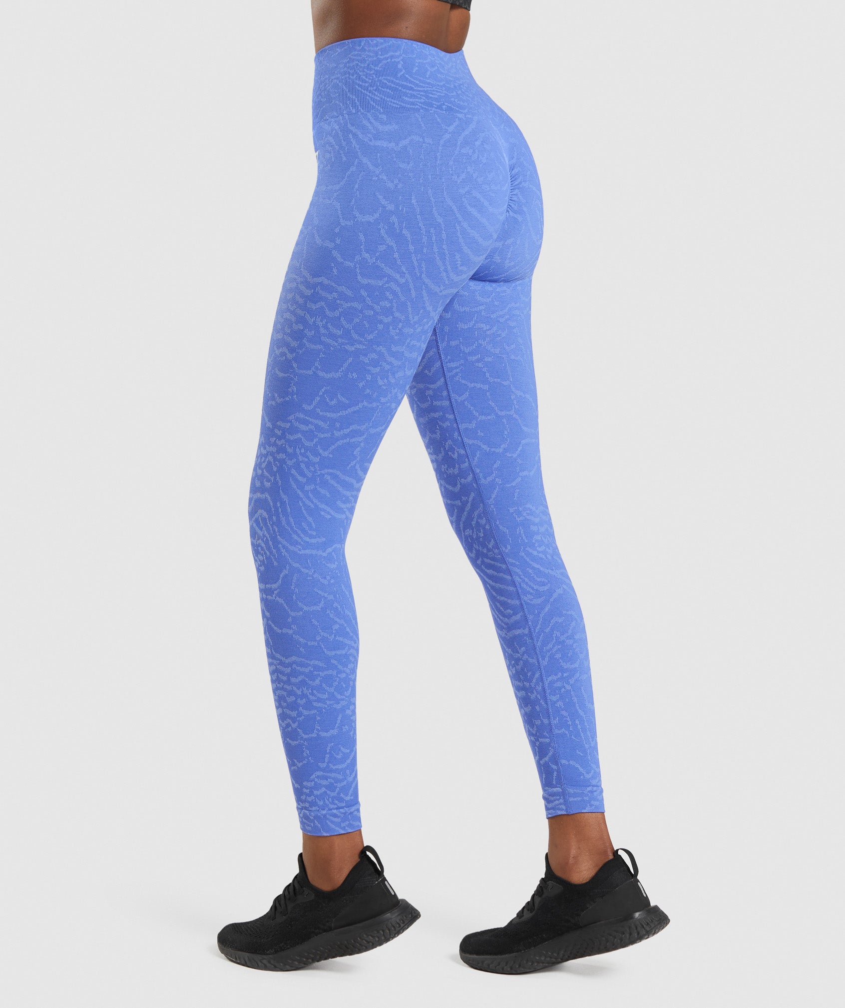 Blue Women's Gymshark Adapt Animal Seamless Leggings | MBFKNC-716