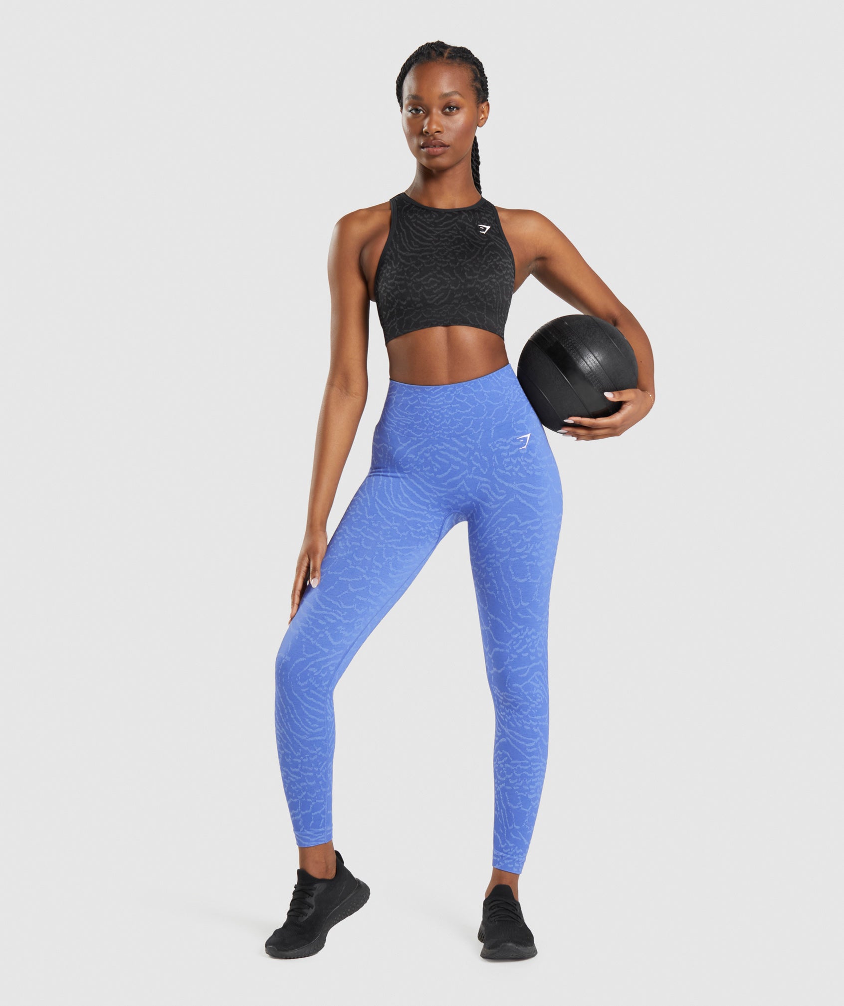 Blue Women's Gymshark Adapt Animal Seamless Leggings | MBFKNC-716