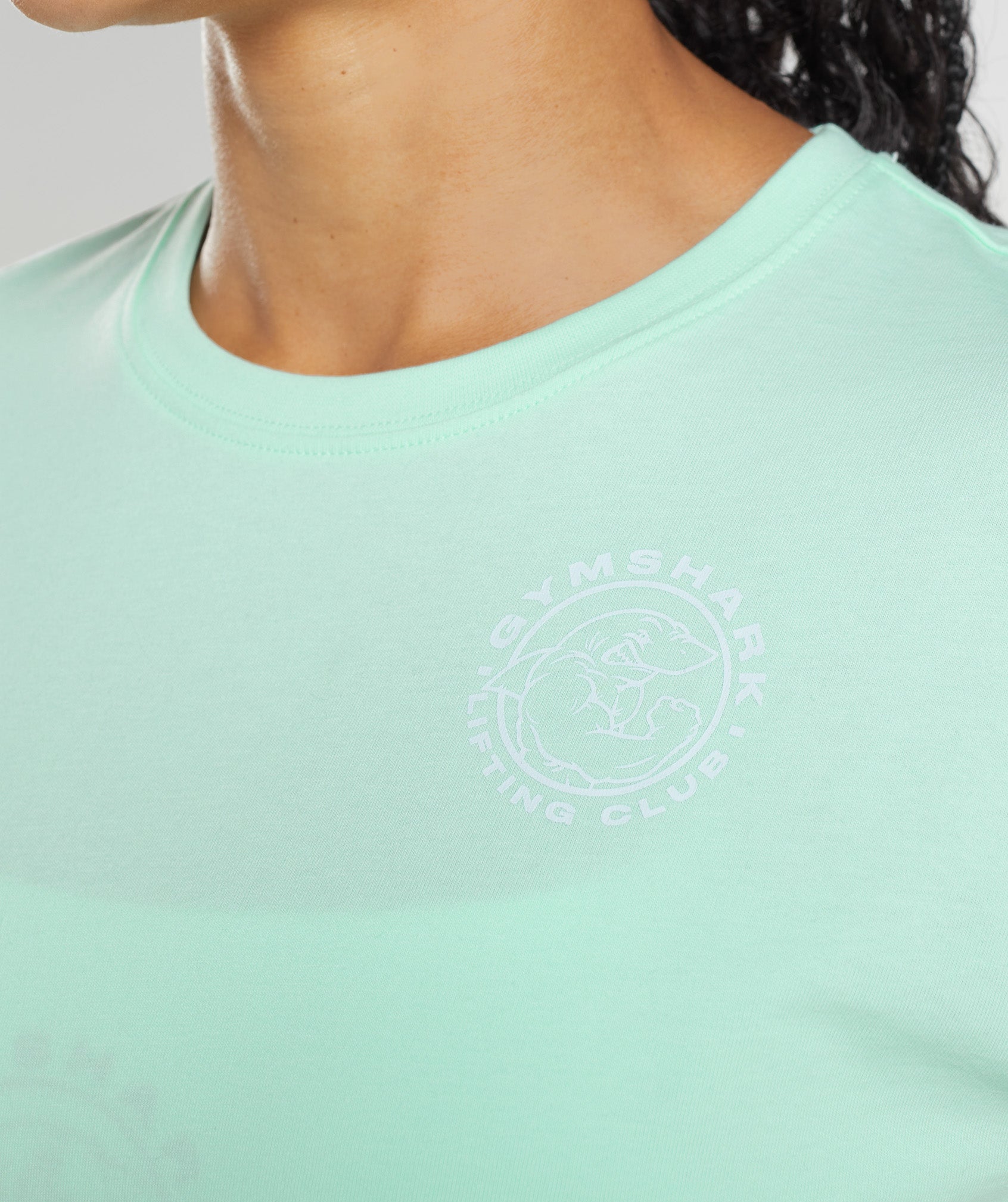 Blue Women's Gymshark Legacy Crop Tops | ACEHMF-032