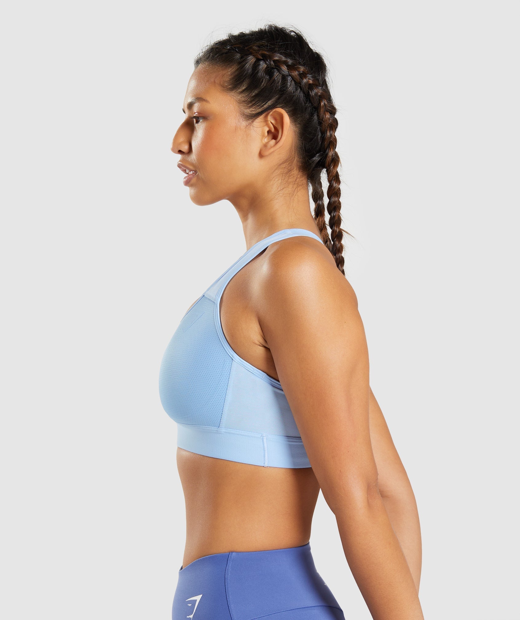 Blue Women's Gymshark Lightweight High Support Sports Bra | GMXDKI-325